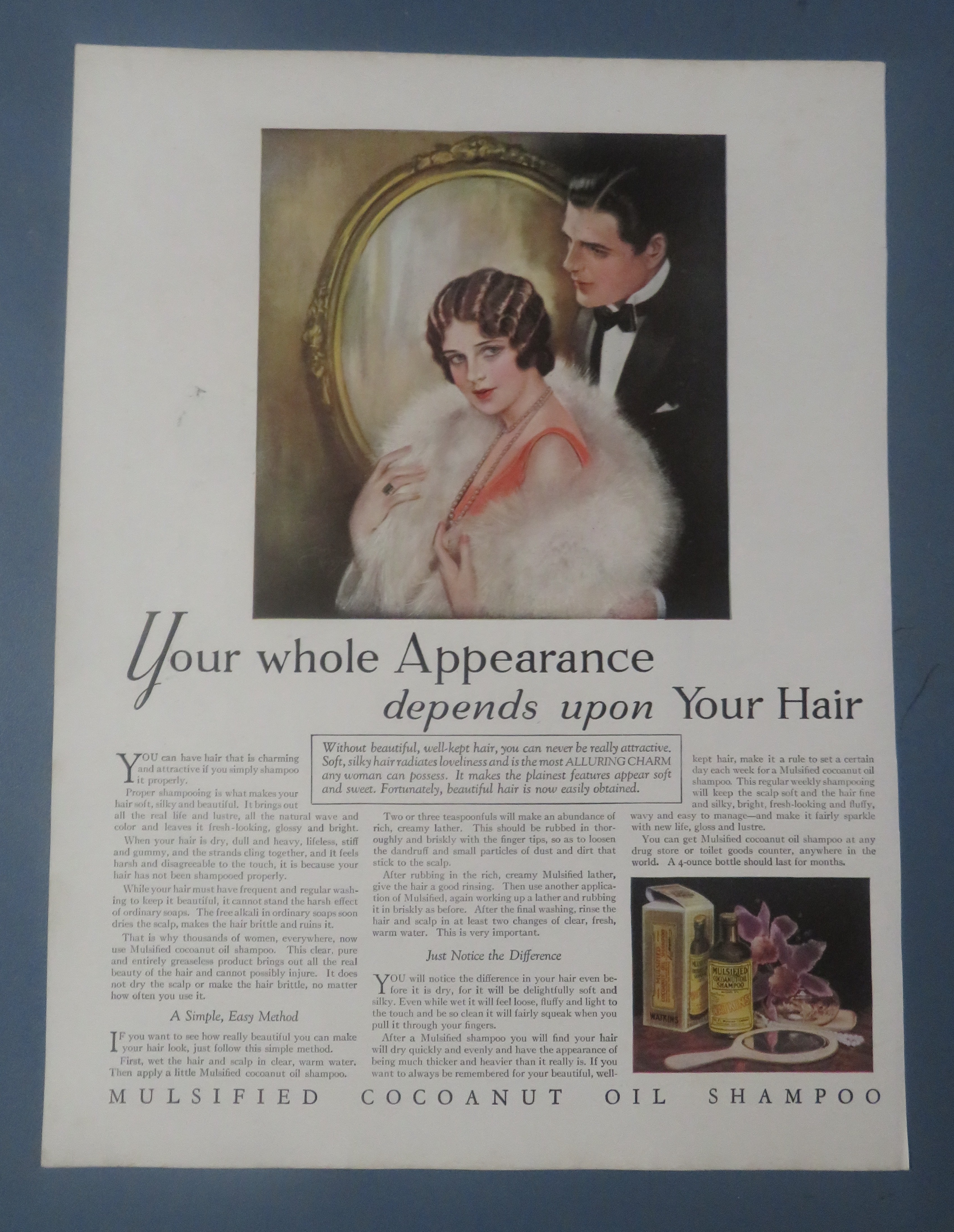 1930's Mulsified Cocoanut Oil Shampoo w/ Couple