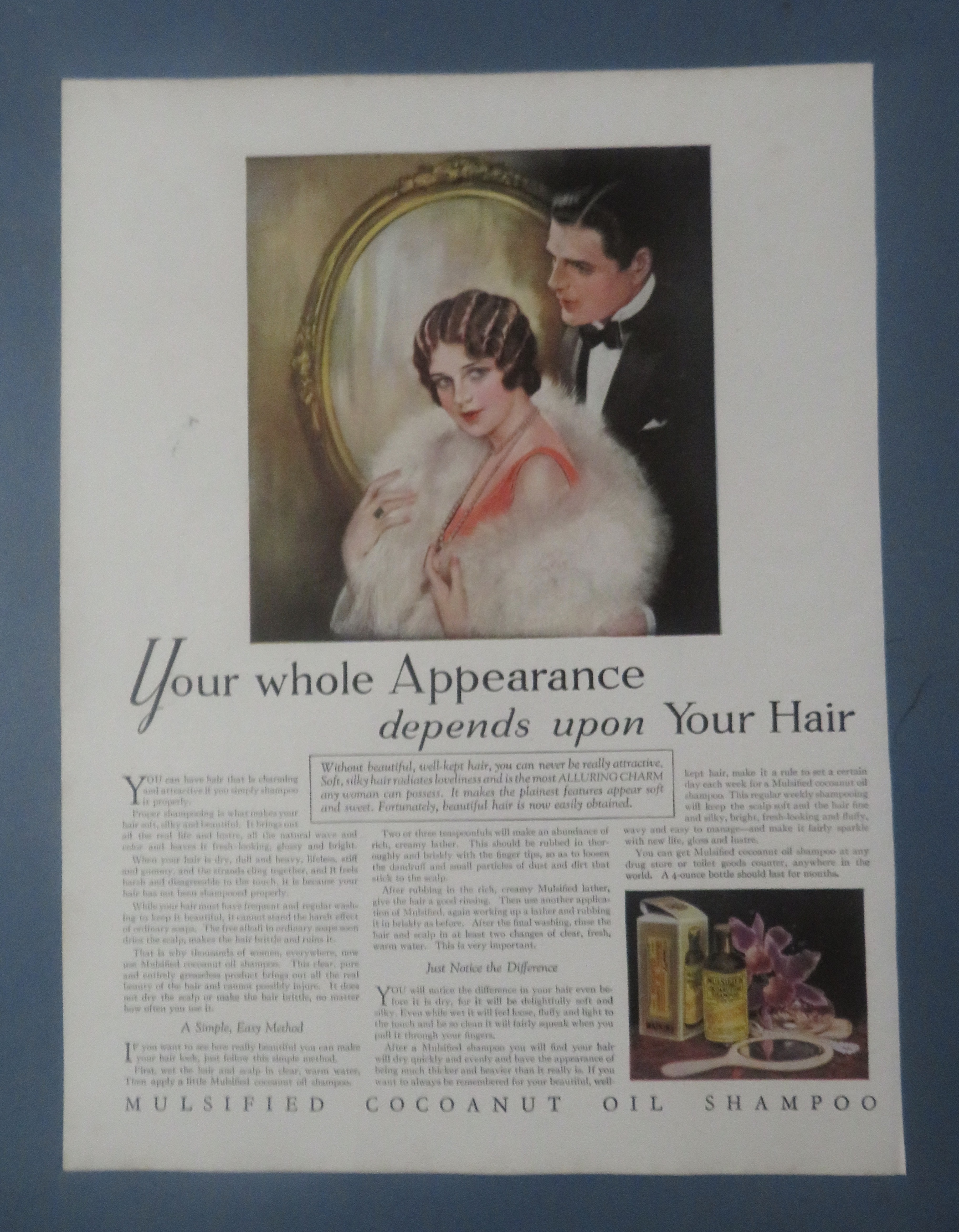 1930's Mulsified Cocoanut Oil Shampoo w/ Couple