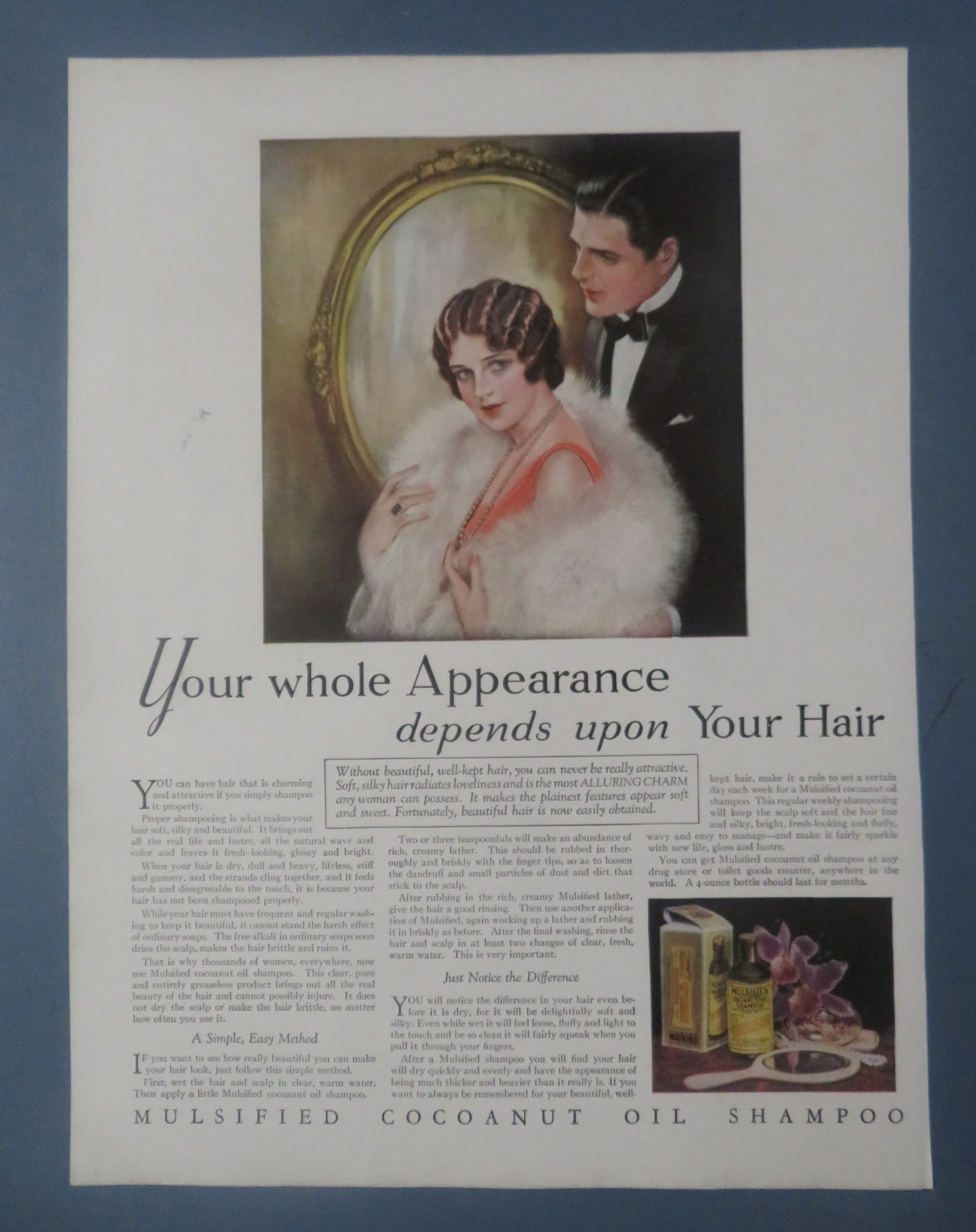1930's Mulsified Cocoanut Oil Shampoo w/ Couple