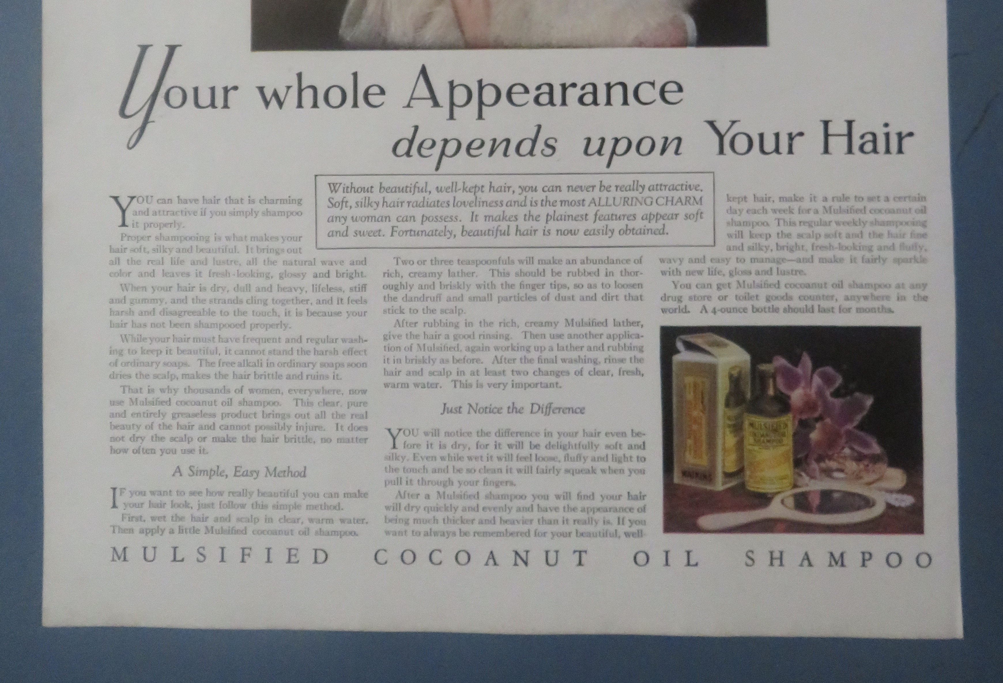 1930's Mulsified Cocoanut Oil Shampoo w/ Couple