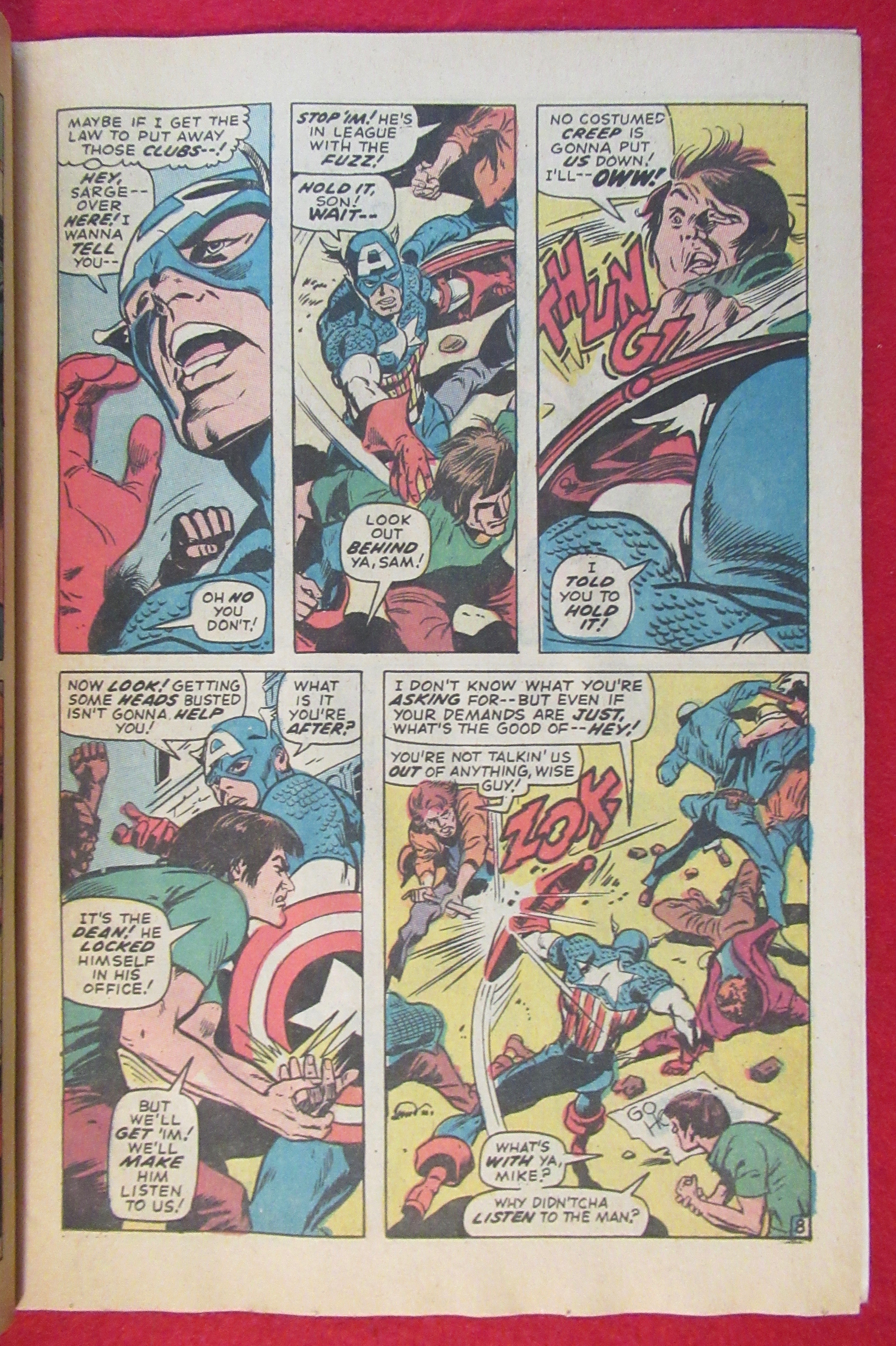 Captain America Comic October 1970 Up Against The Wall