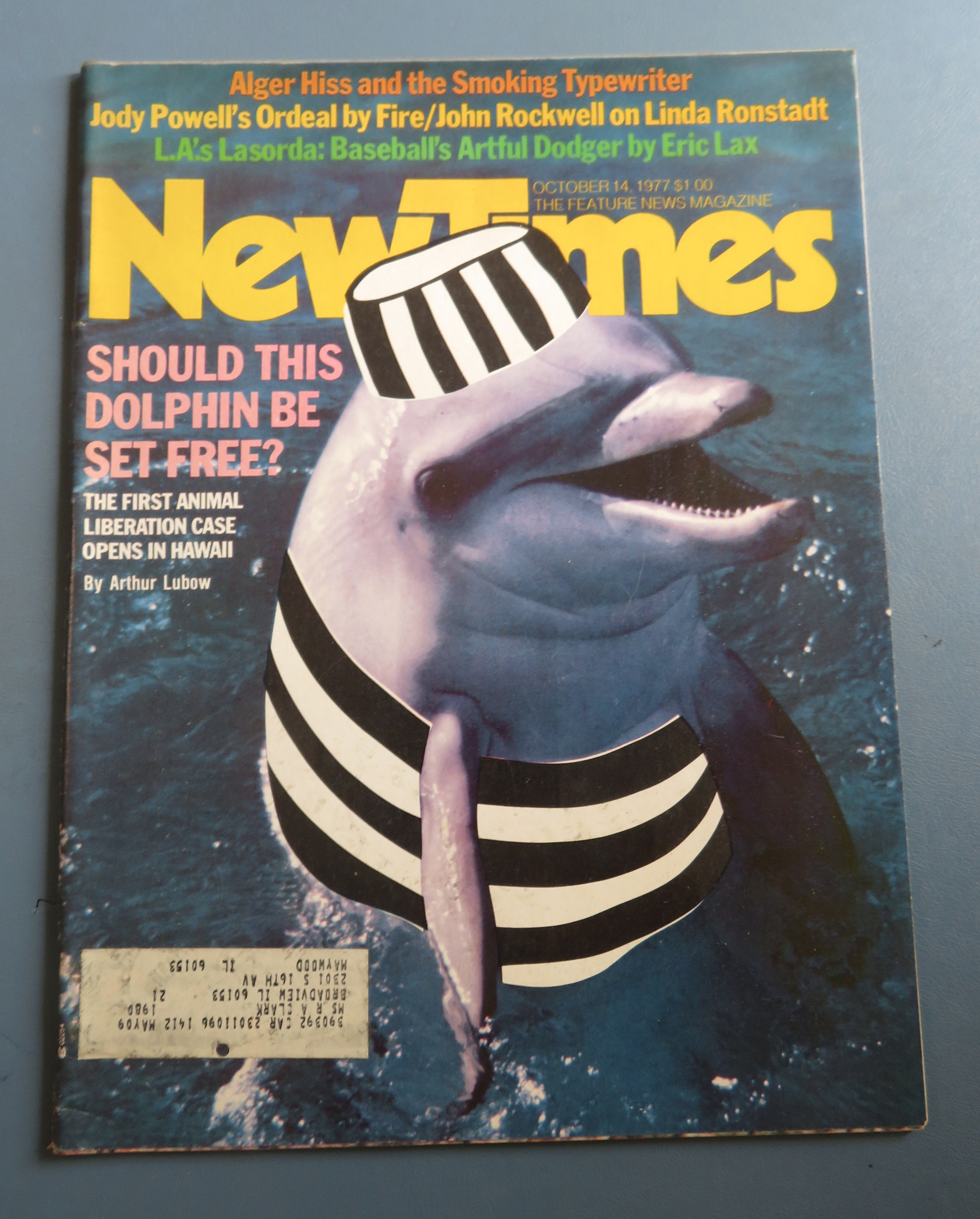 New Times Magazine October 14, 1977 Dolphin Set Free
