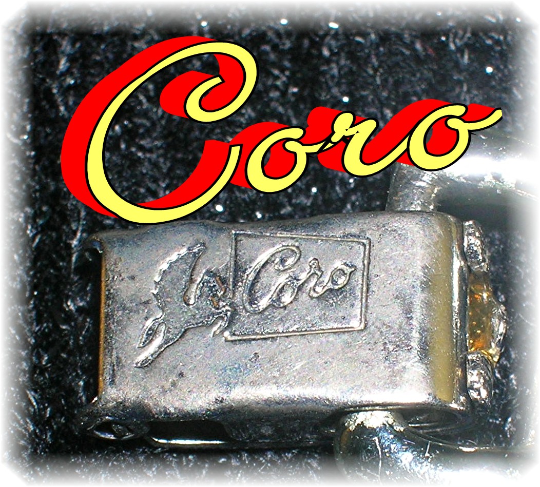 CORO Vintage Signed Silvertone Borealis Bracelet