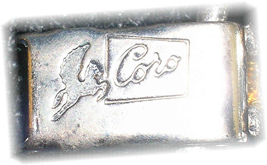 CORO Vintage Signed Silvertone Borealis Bracelet