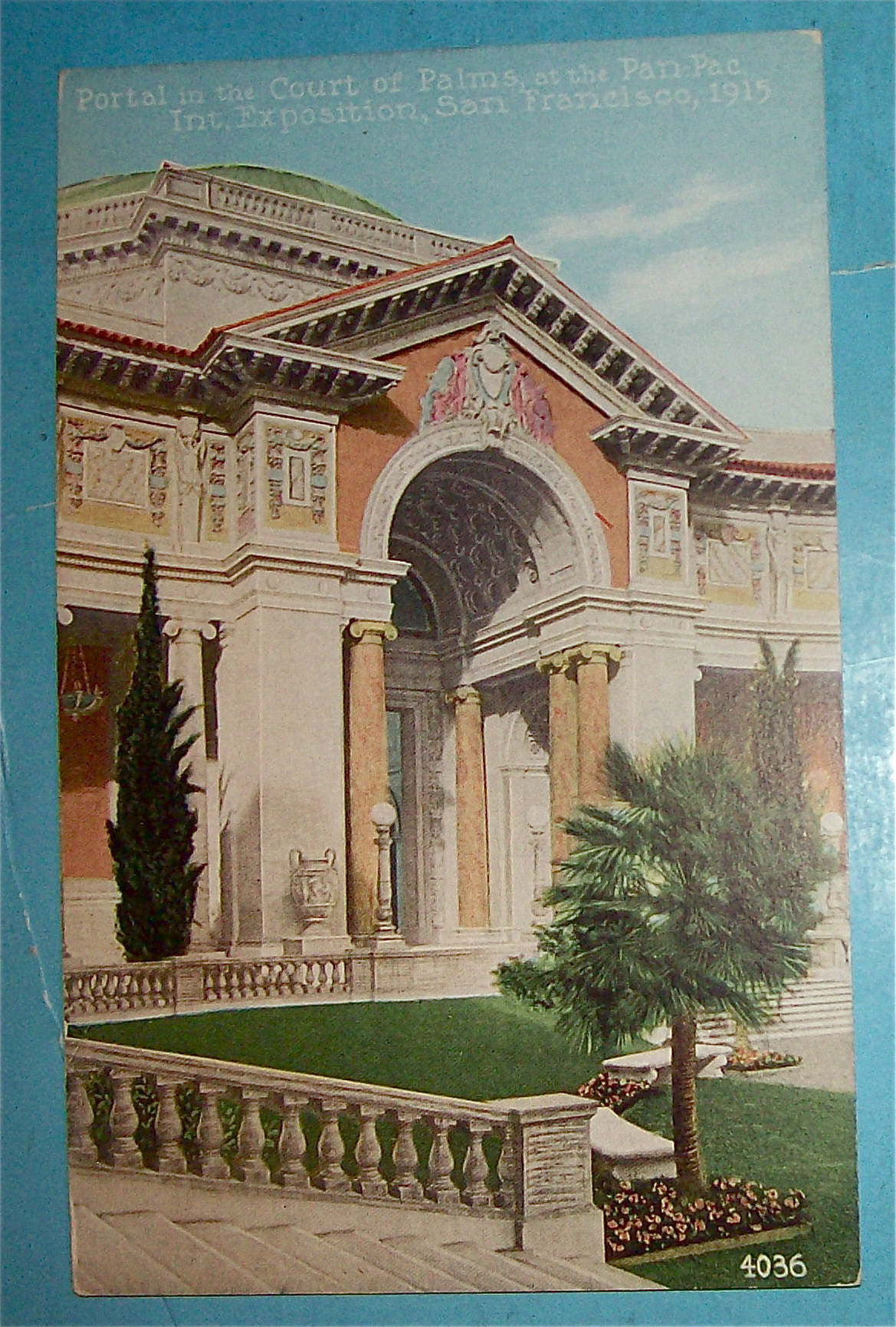Portal In The Court Of Palms Postcard (Pan Pac Expo)