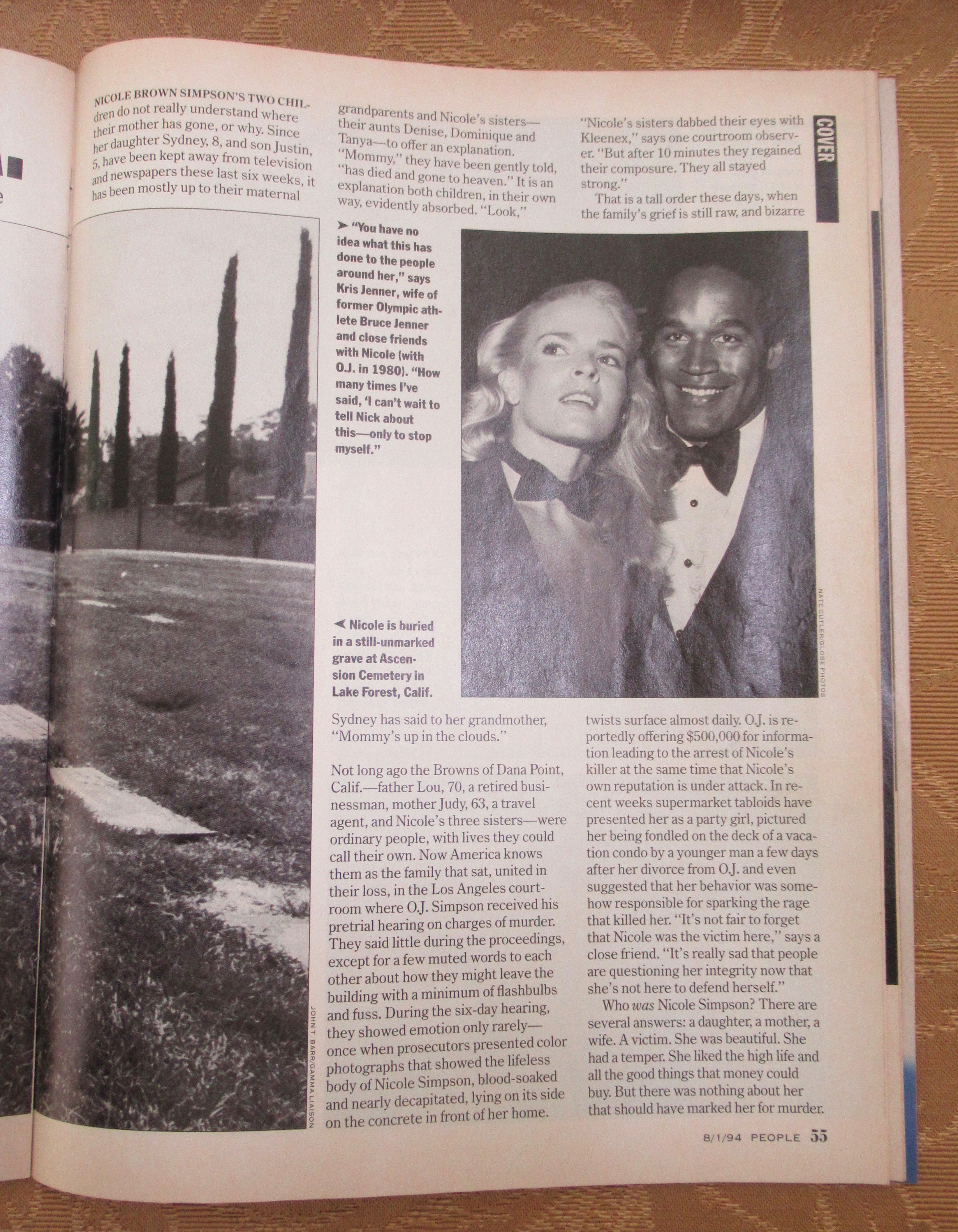 People Magazine August 1, 1994 Nicole Simpson