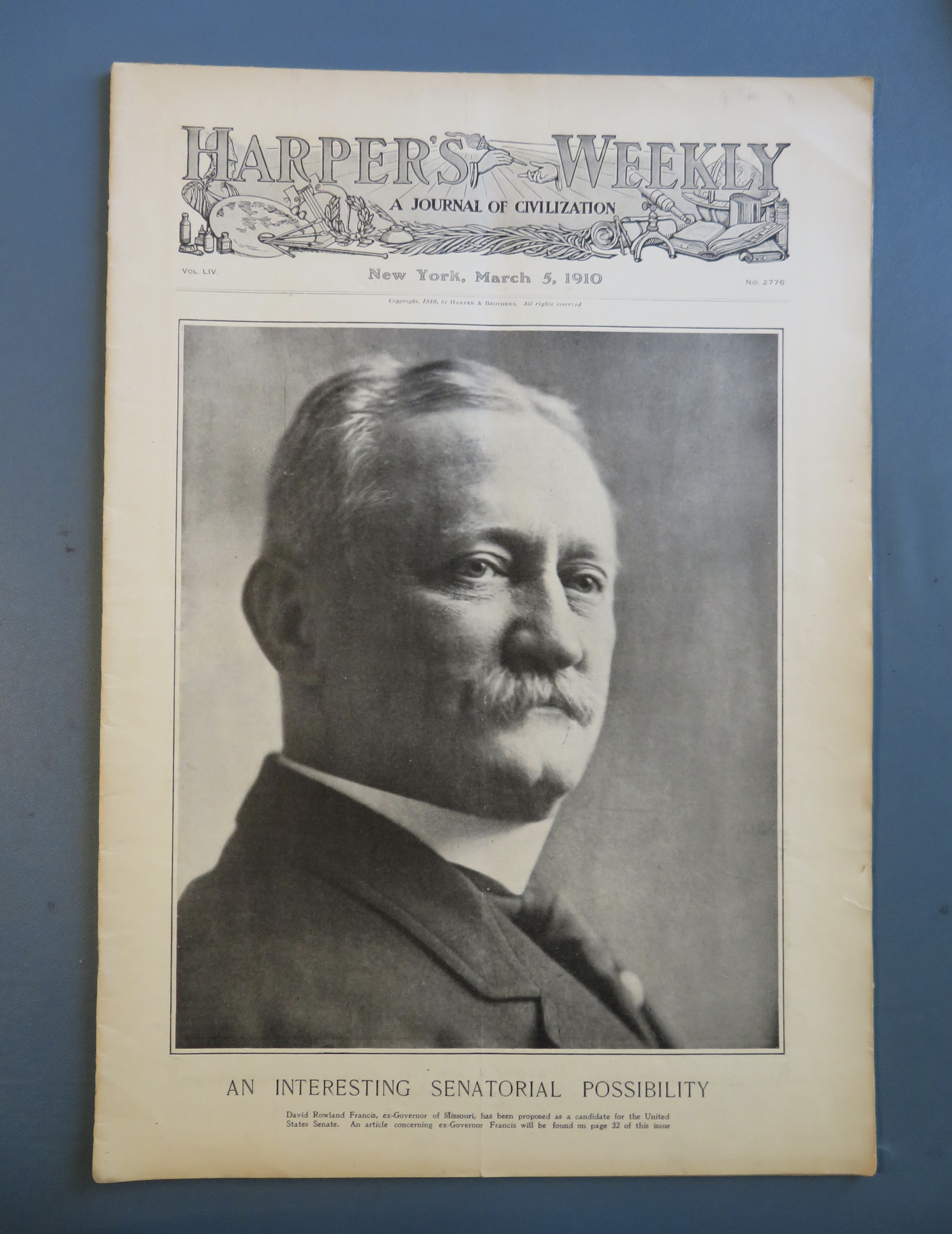 Harper's Weekly Magazine March 5, 1910 David Francis