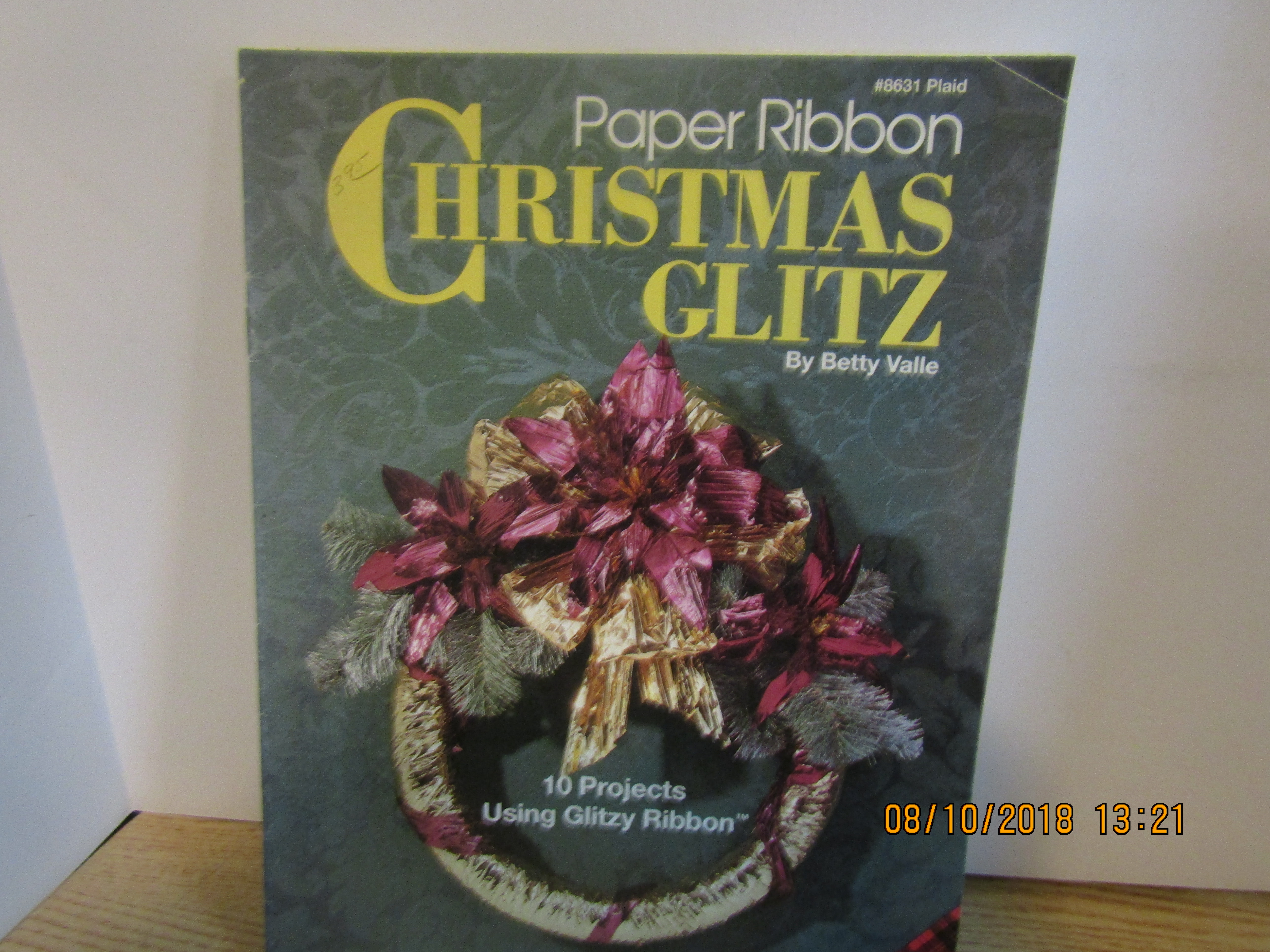 Plaid Book Paper Ribbon Christmas Glitz #8631