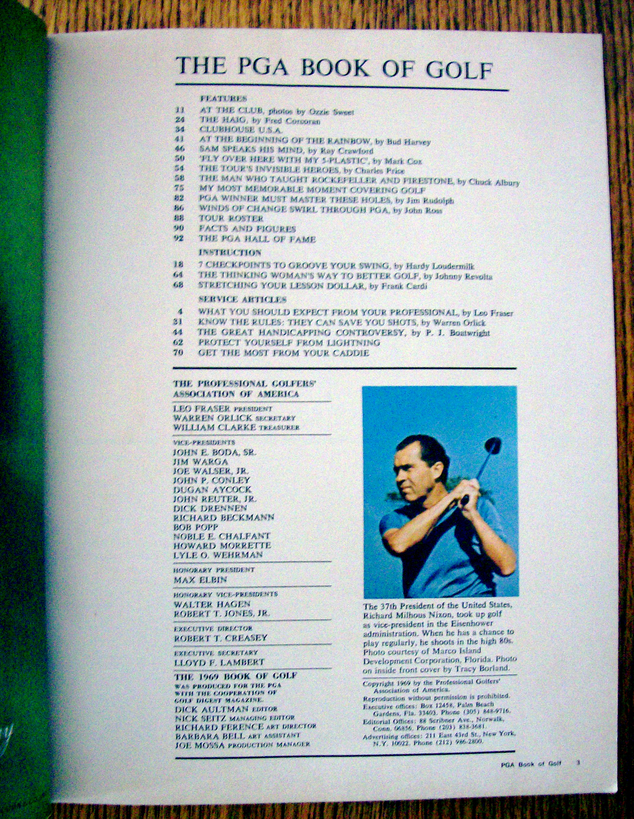 The PGA Book Of Golf - 1969