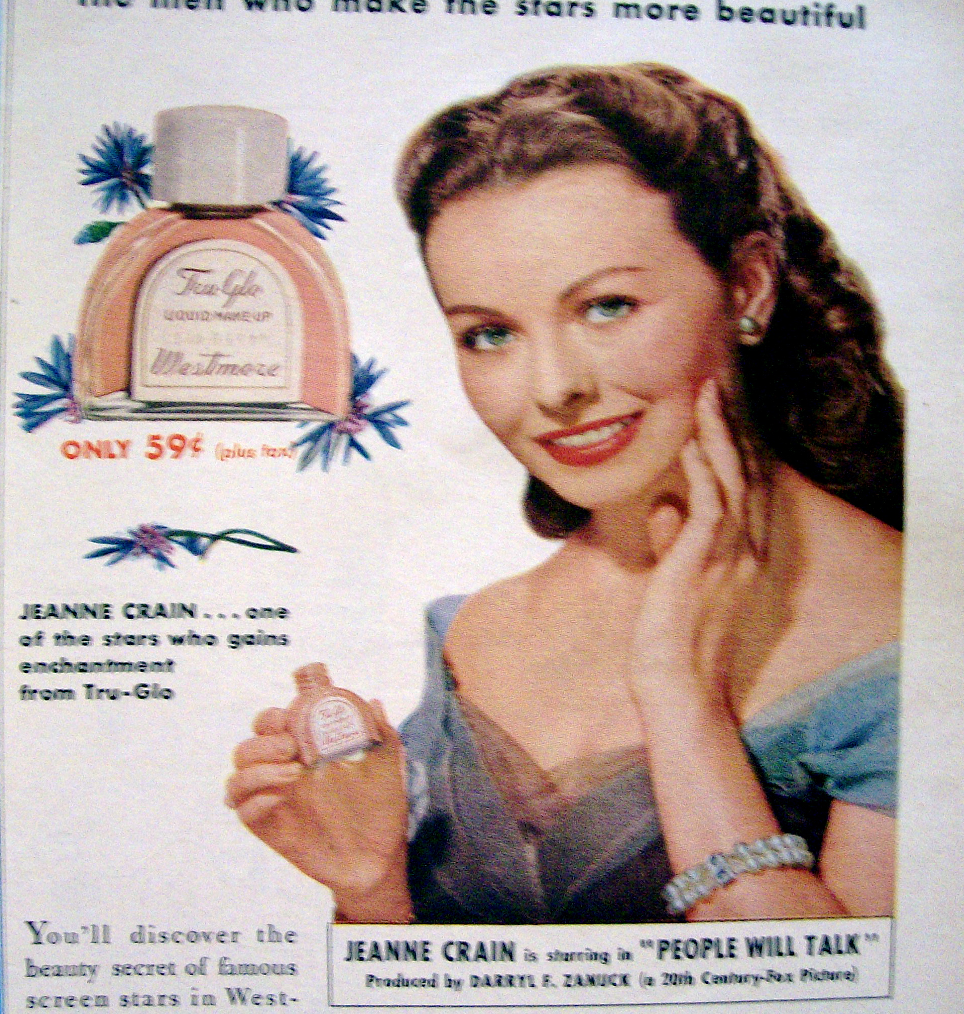 1951 Tru-Glo Liquid Make-Up (Westmore) w/Jeanne Crain