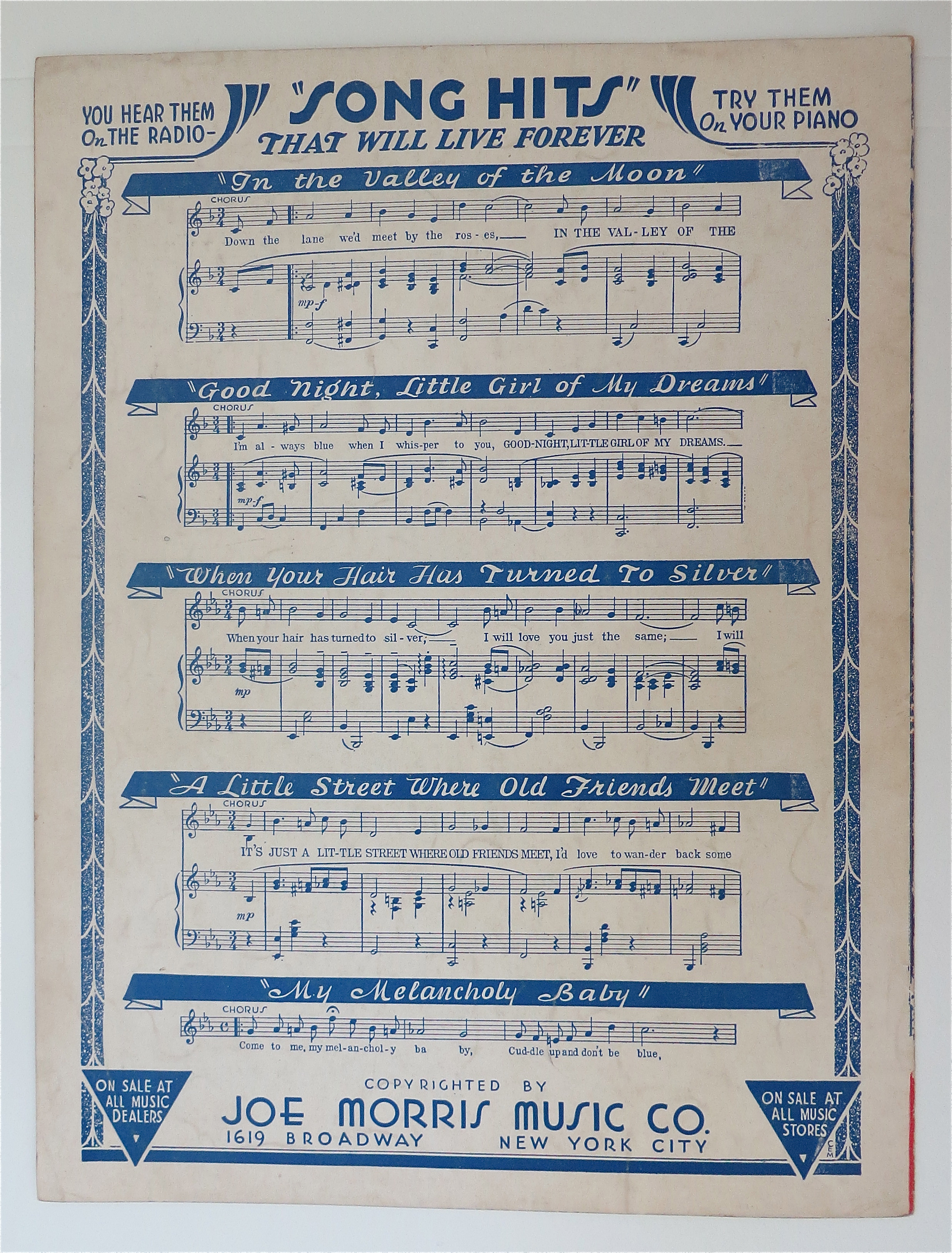 Sheet Music For 1935 In A Little Gypsy Tea Room