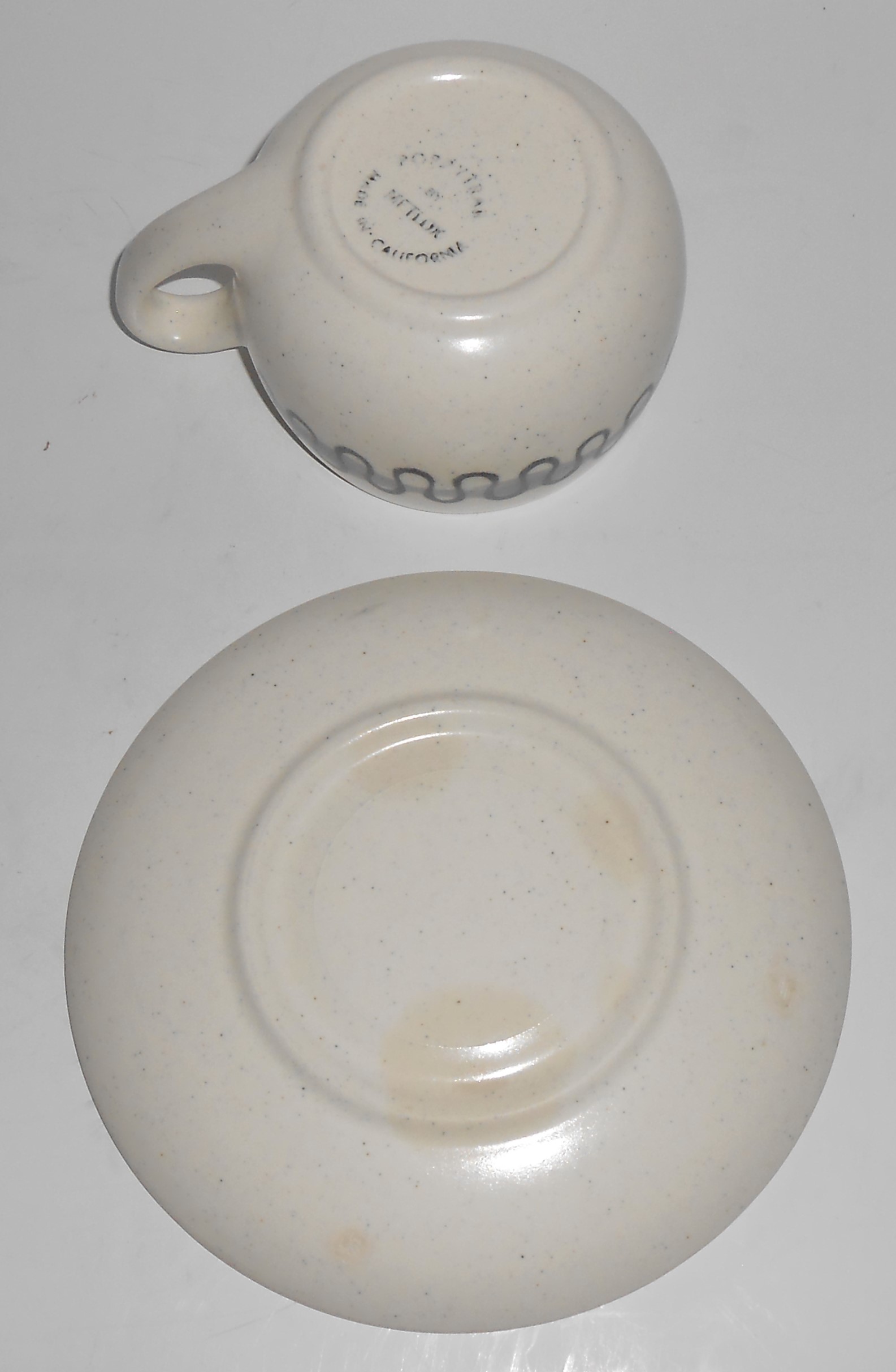 Metlox Pottery Poppy Trail Aztec Cup & Saucer Set