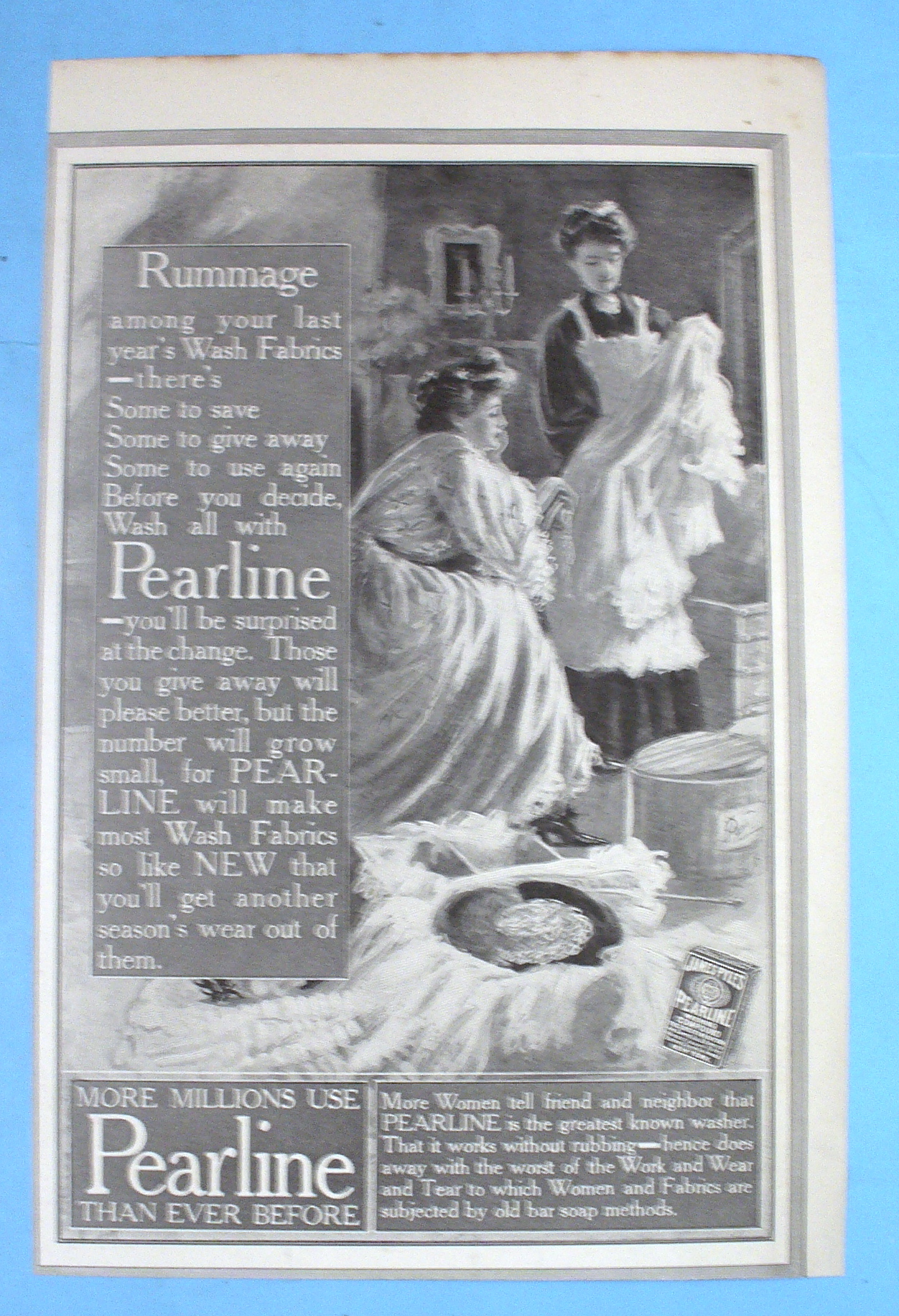 1907 Pearline w/ Two Women Looking Through Clothes