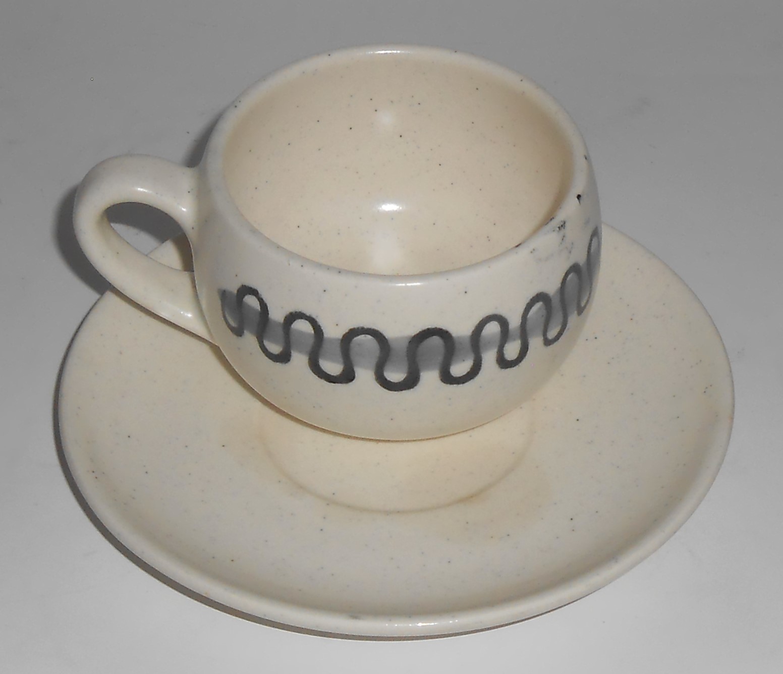 Metlox Pottery Poppy Trail Aztec Cup & Saucer Set