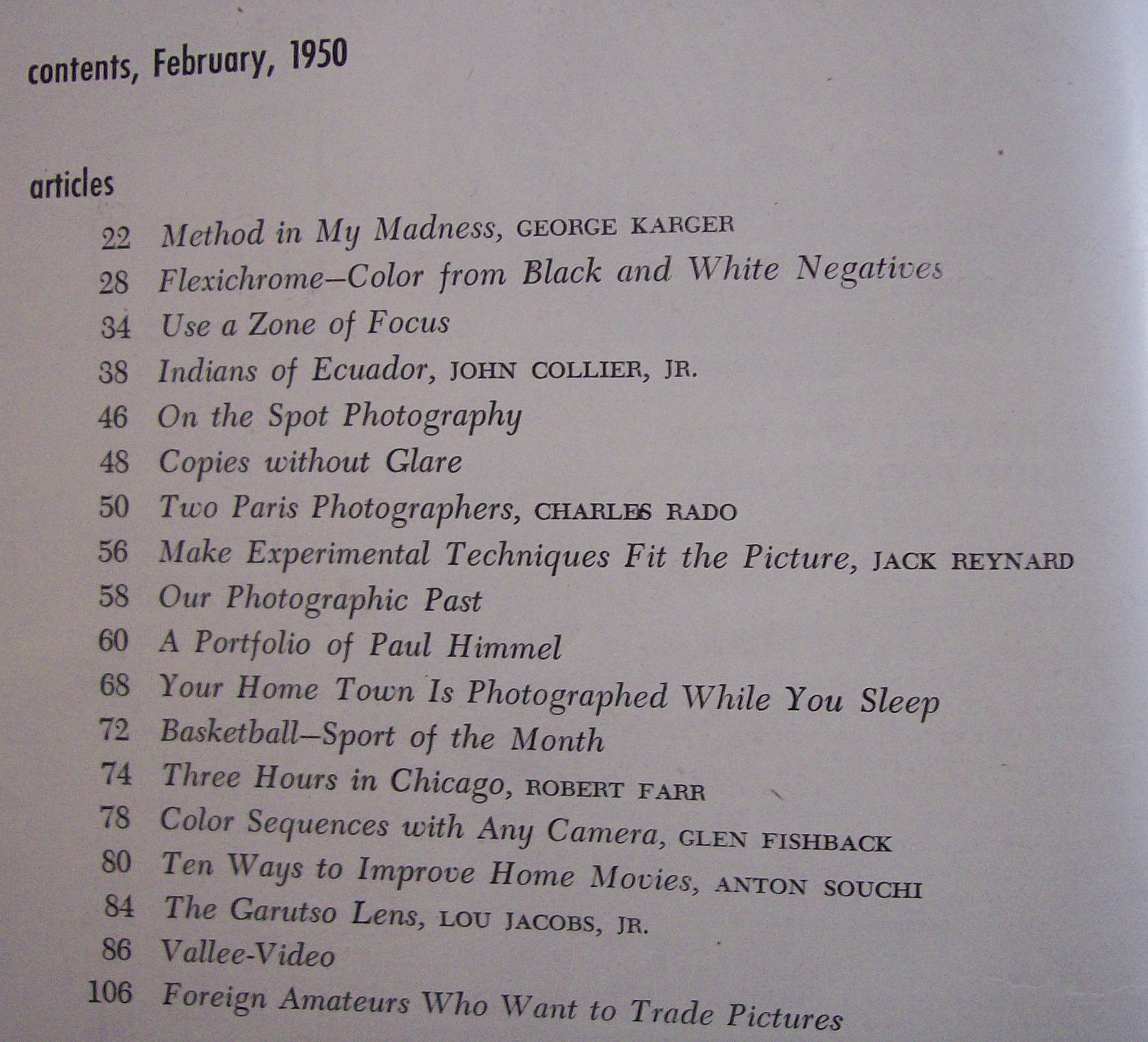 Modern Photography Magazine - February 1950