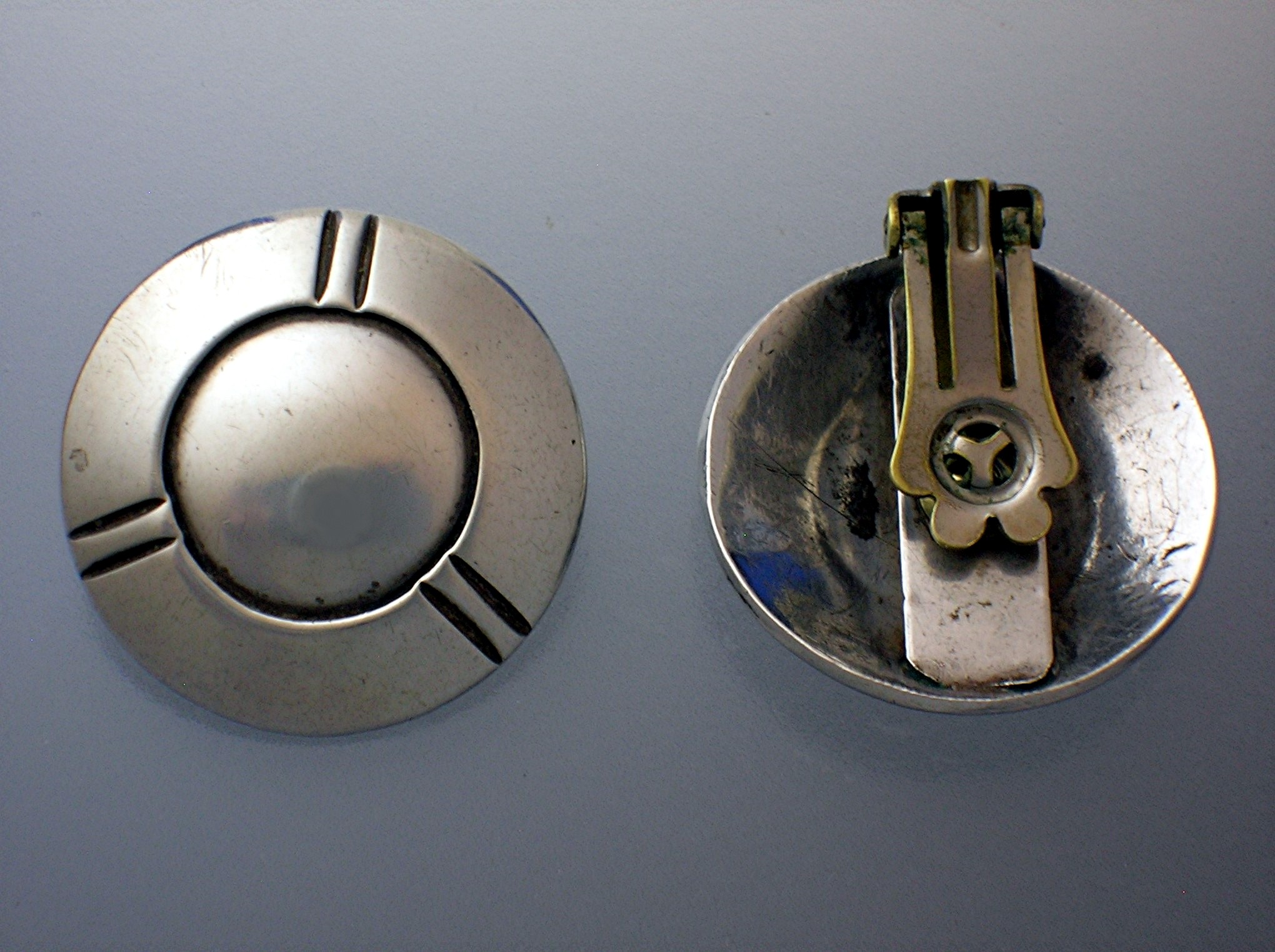 Silver Large clip Earrings