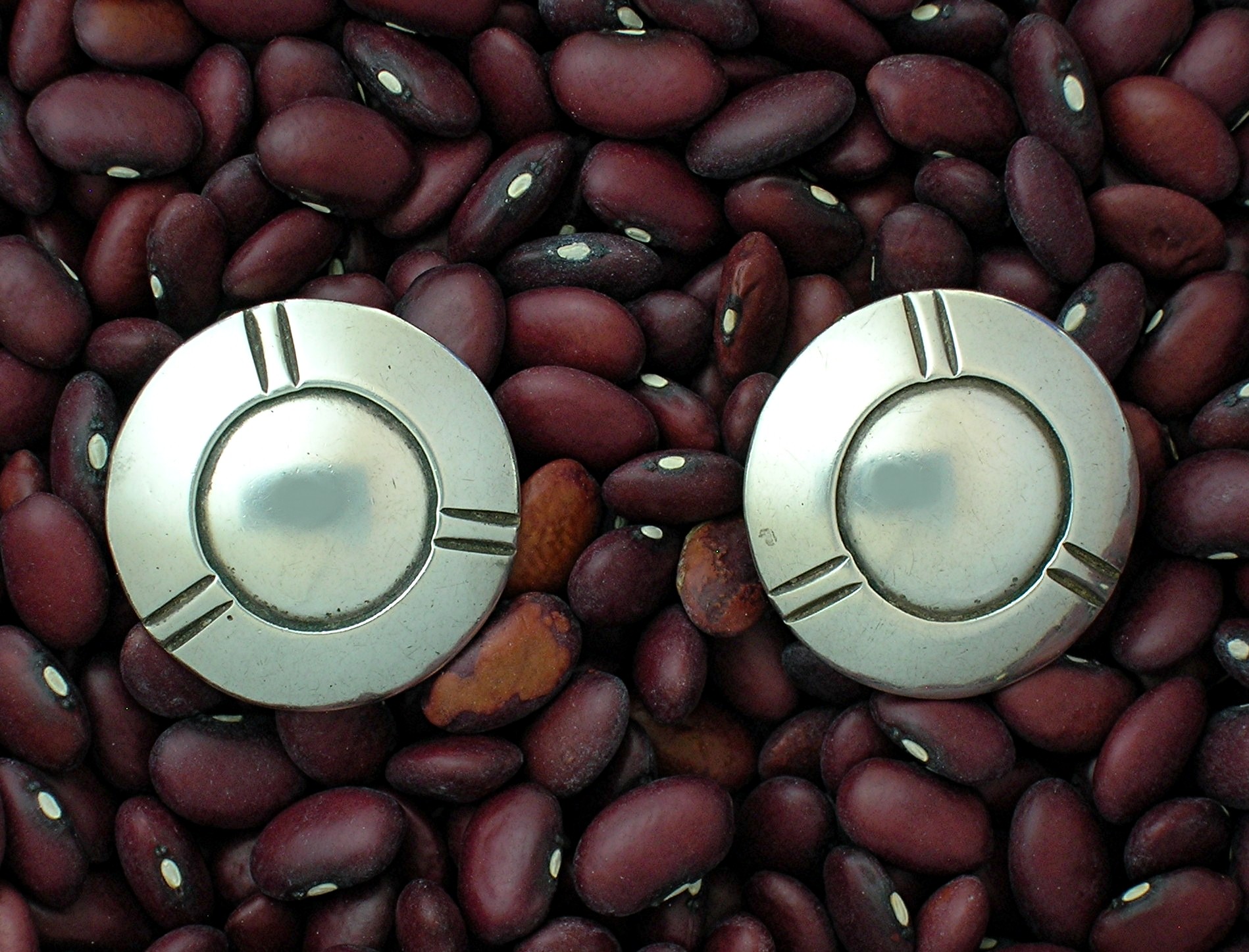 Silver Large clip Earrings