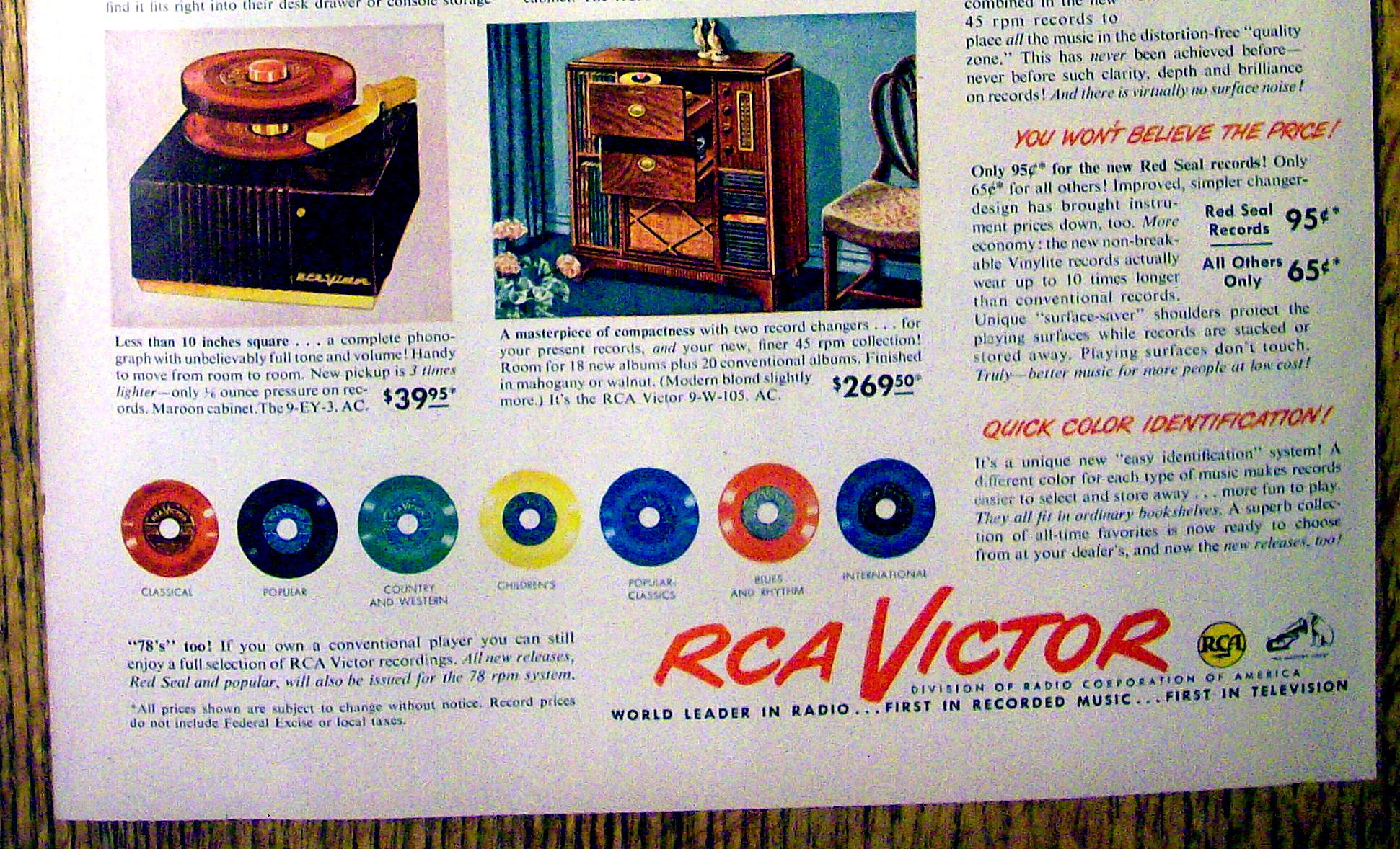1949 RCA Victor 45 RPM System