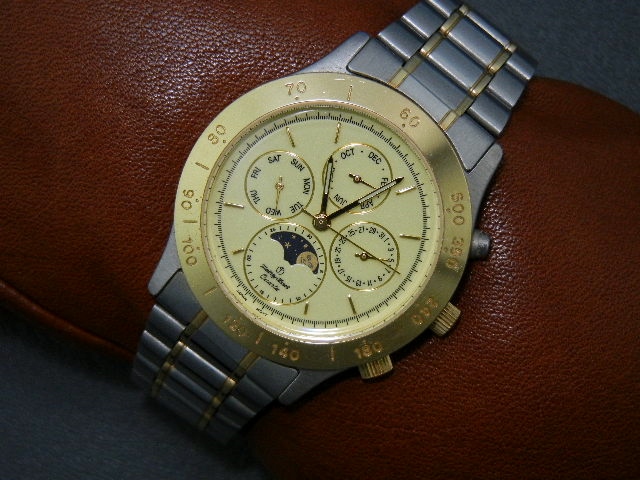 Mathey Tissot Moon Phase  Quartz Wristwatch Mans