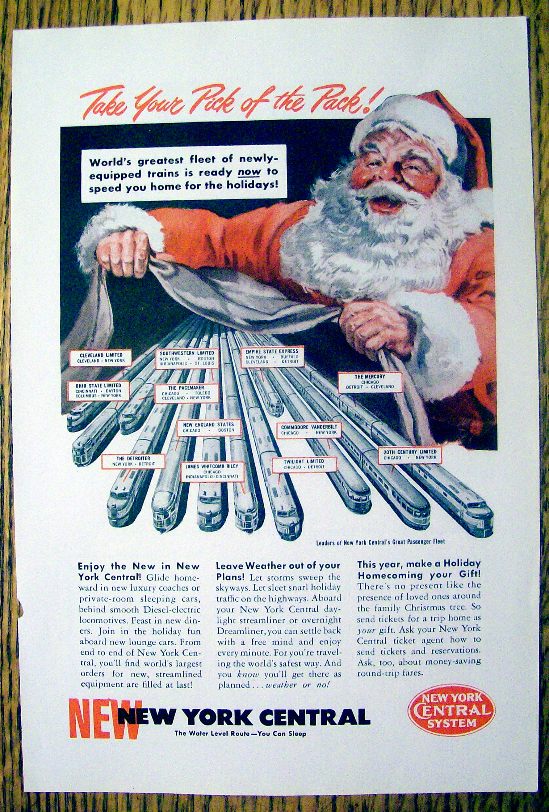 1949 New York Central System with Santa Claus