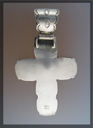 Pendant Sterling Silver Turquoise HERMAN SLINKEYCross