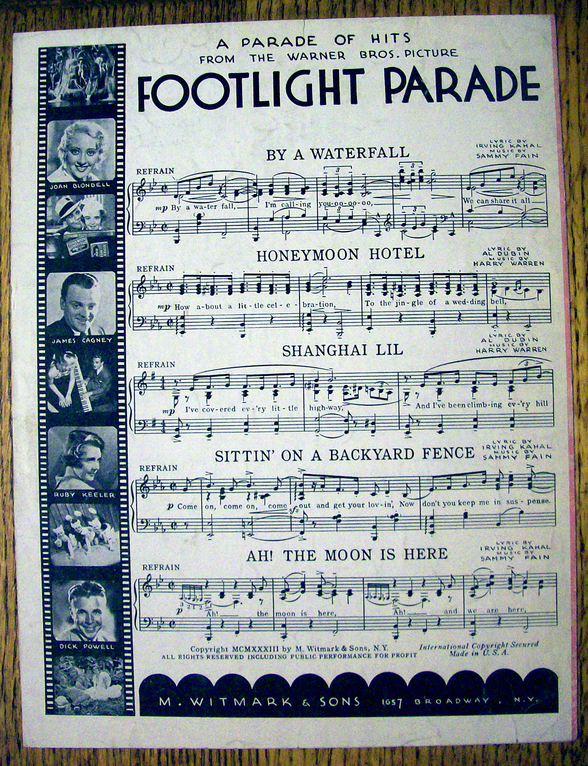 1933 Footlight Parade by Al Dubin & Harry Warren