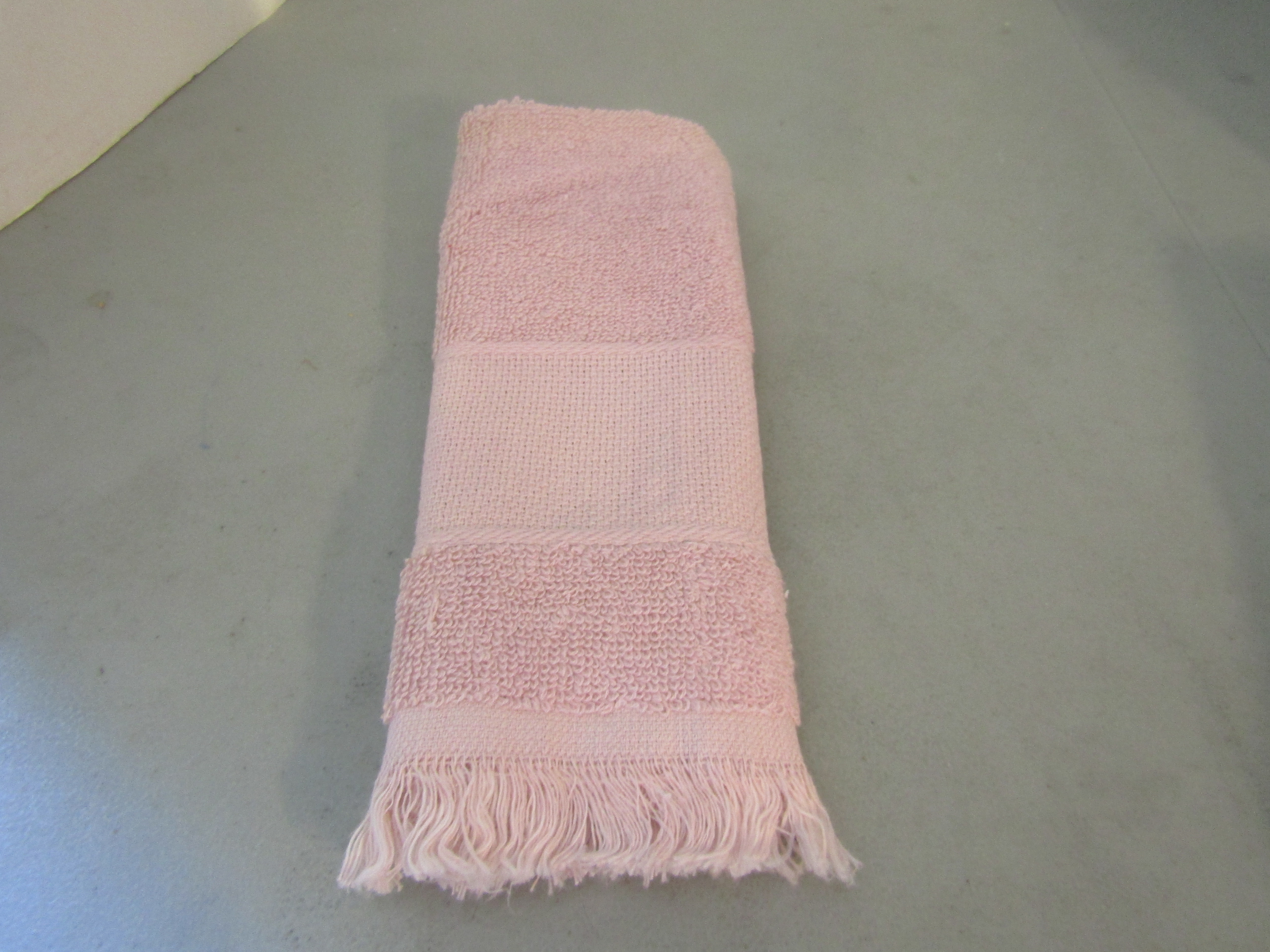 Vintage Pink Cross Stitch Fingertip Tea Towel