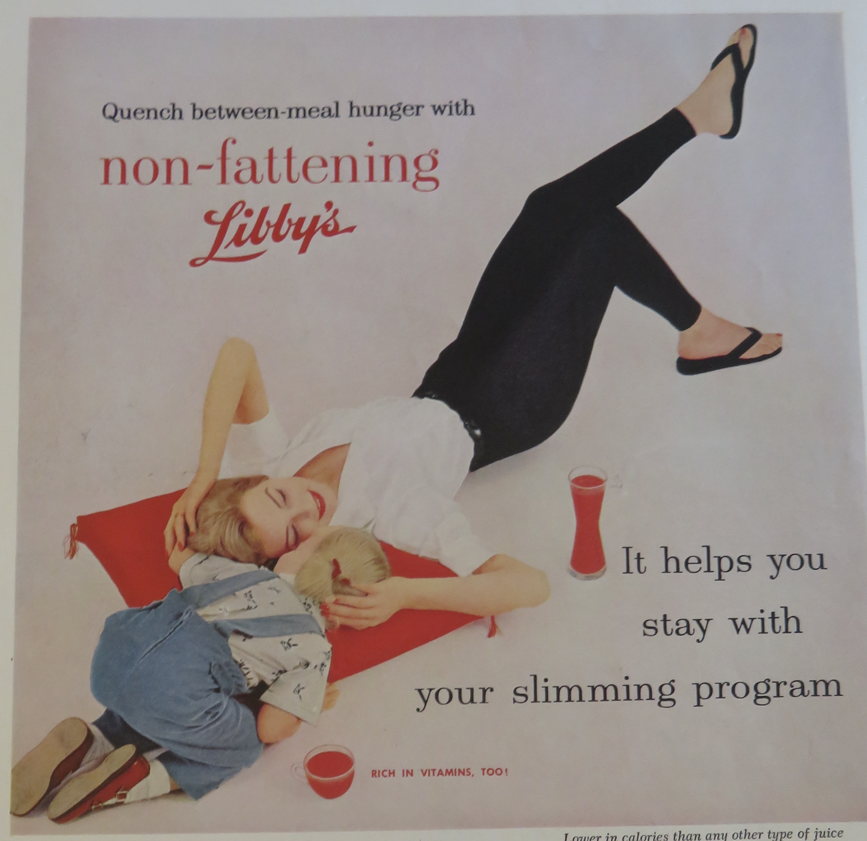 1957 Libby's Tomato Juice with Woman & Little Girl