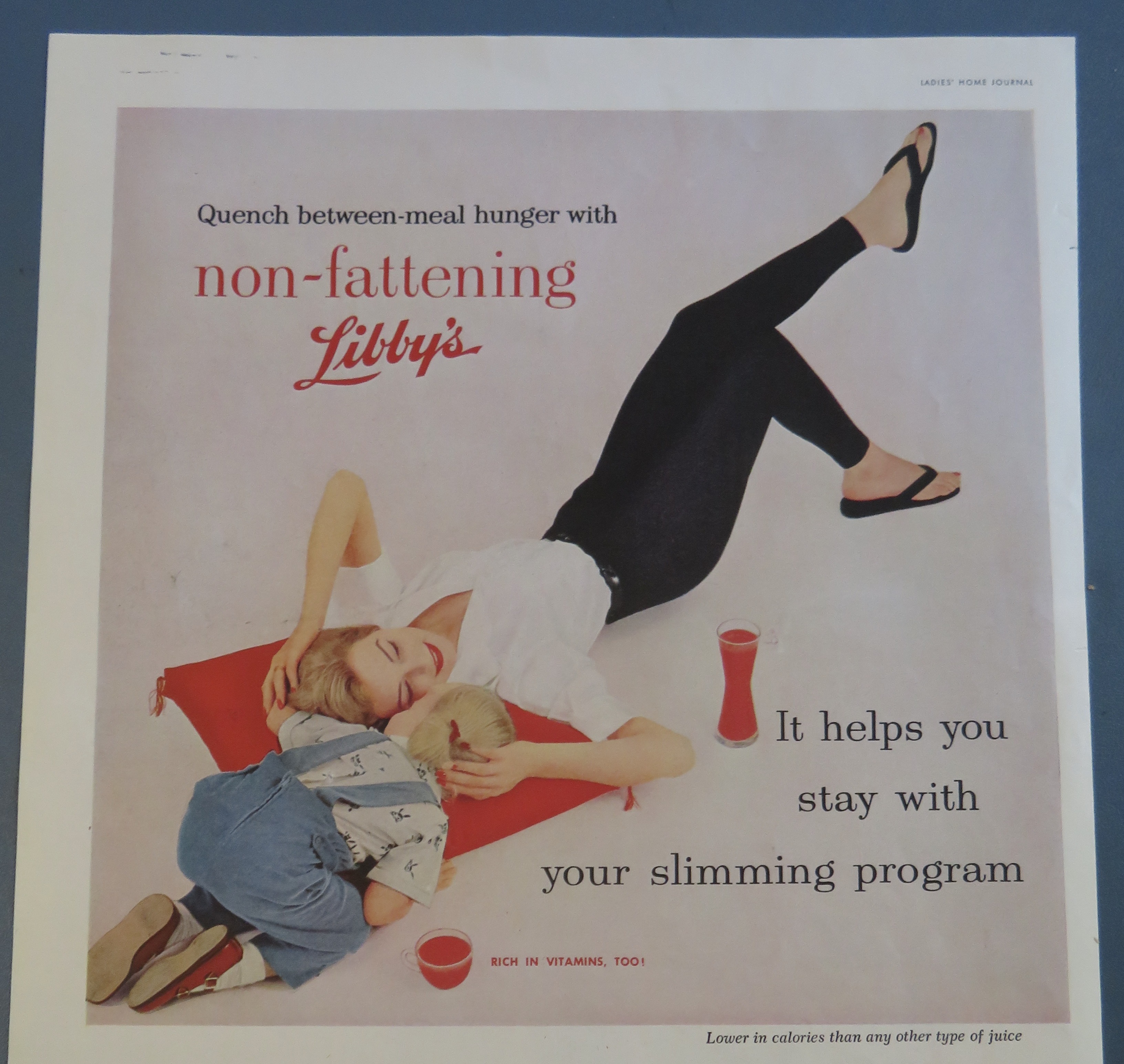 1957 Libby's Tomato Juice with Woman & Little Girl
