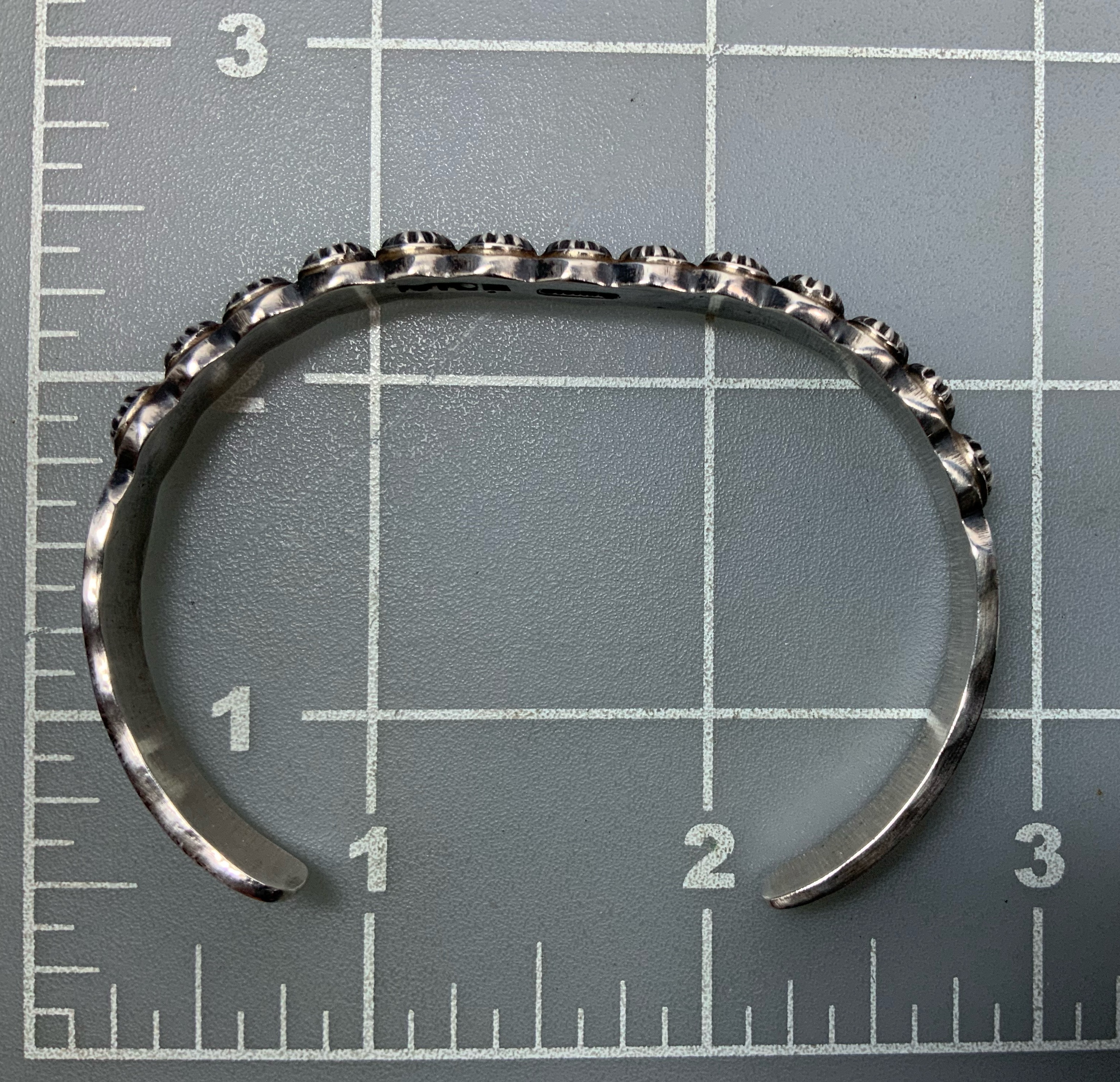 Martha Cayatino Navajo Sterling Silver Stars Bracelet