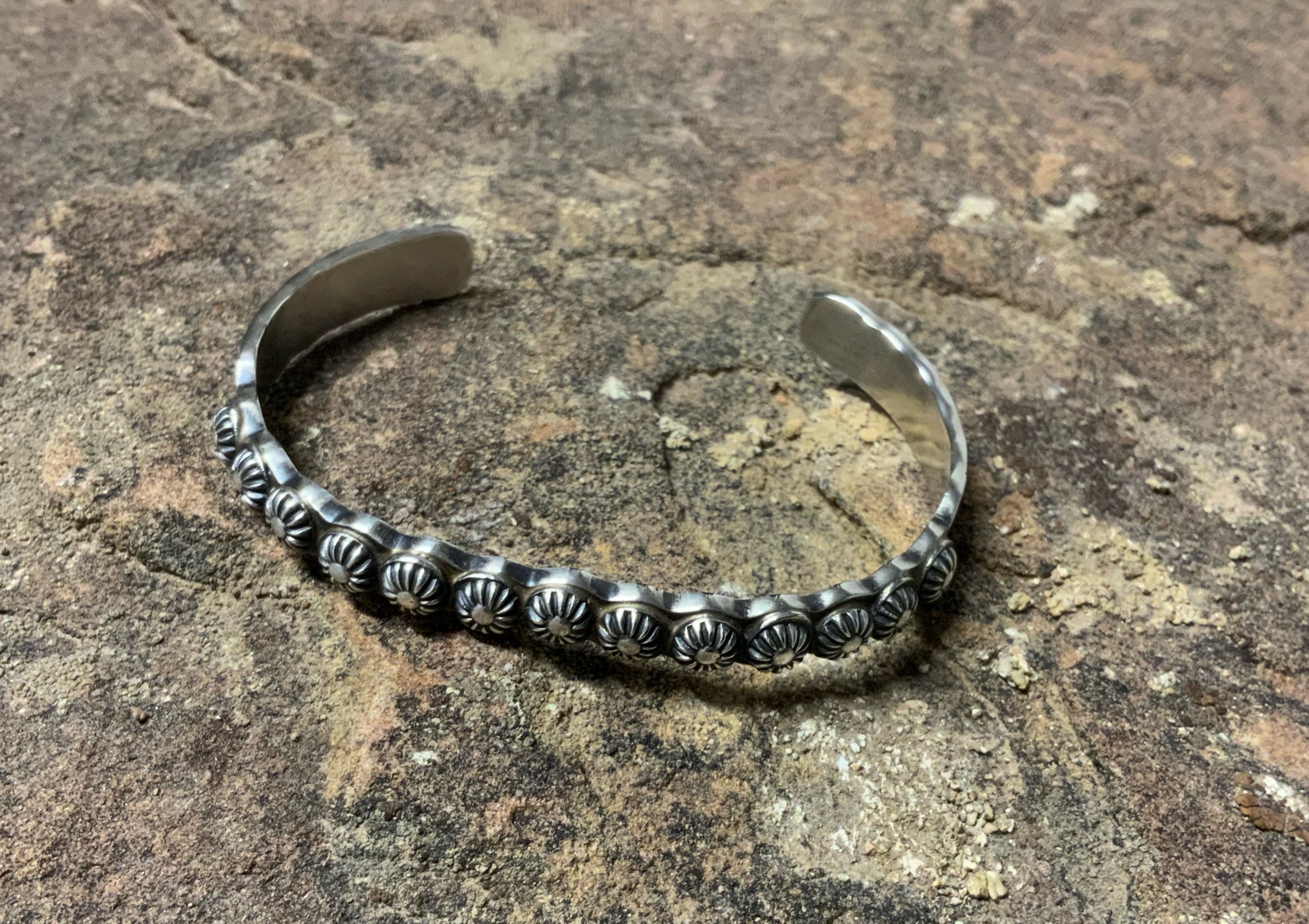 Martha Cayatino Navajo Sterling Silver Stars Bracelet