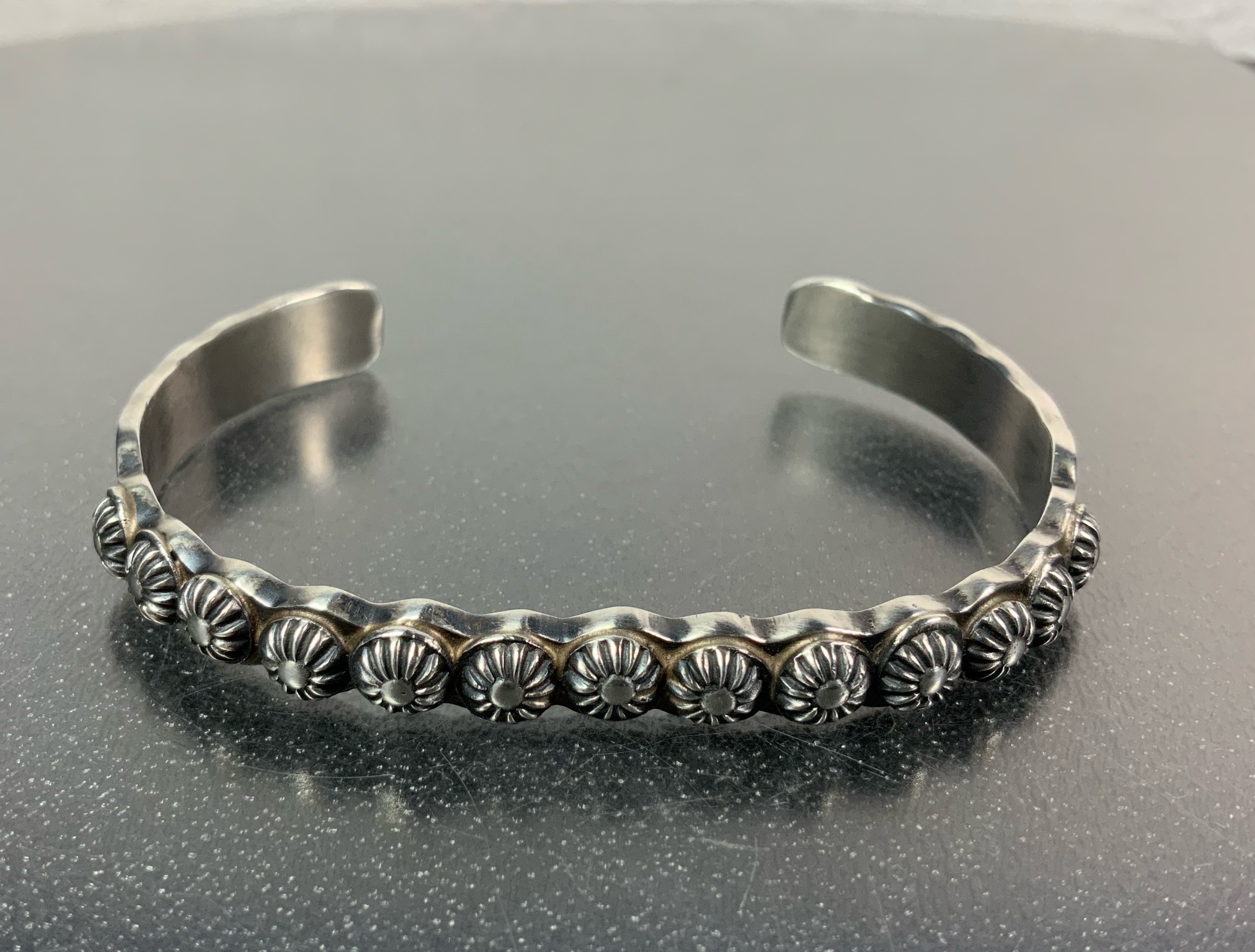Martha Cayatino Navajo Sterling Silver Stars Bracelet
