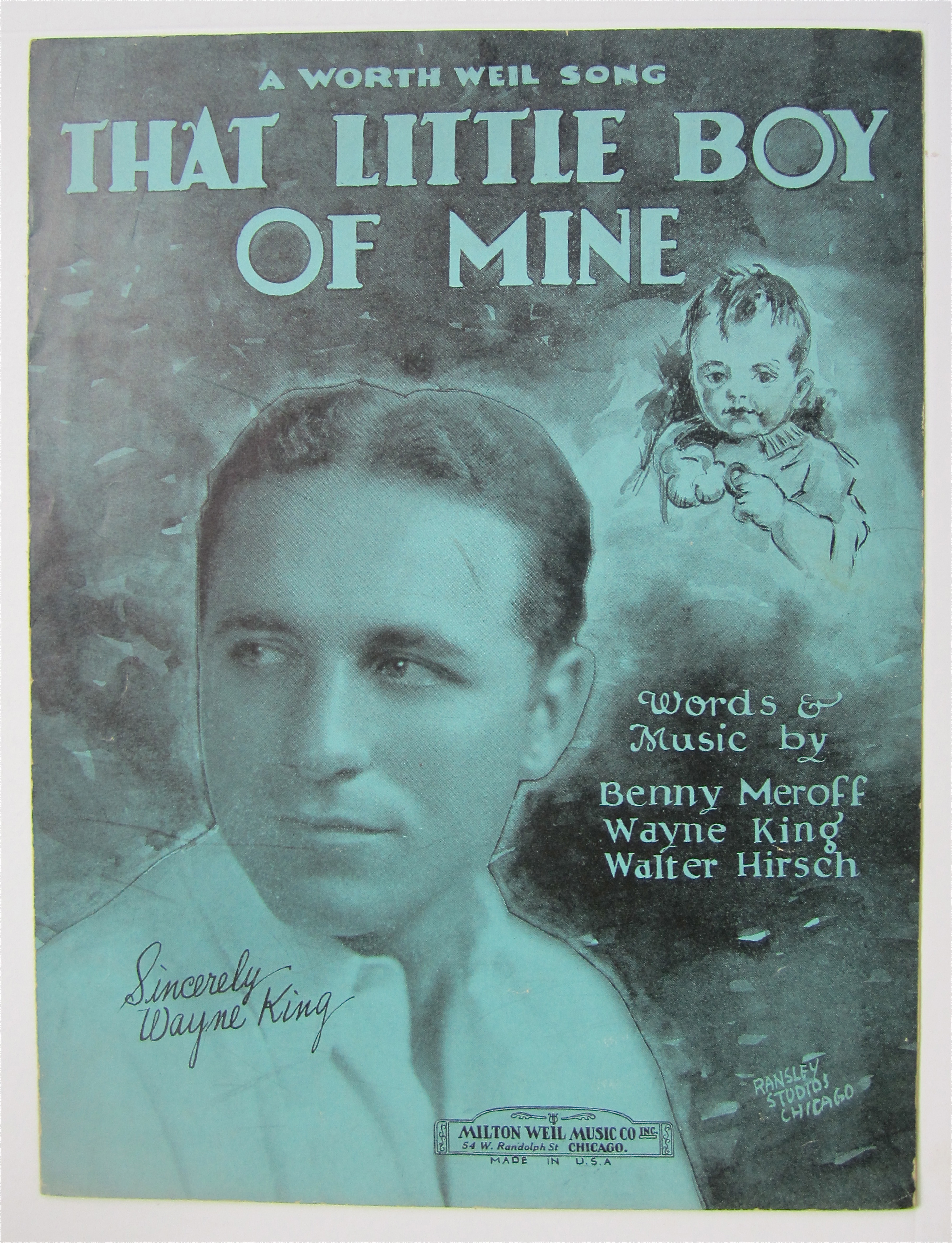 Sheet Music 1929 That Little Boy Of Mine