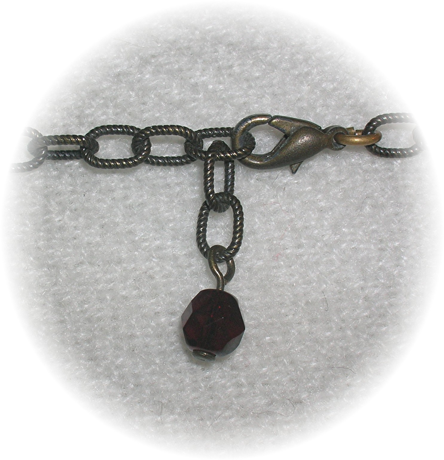 Ruby Crystal Flower Necklace .............