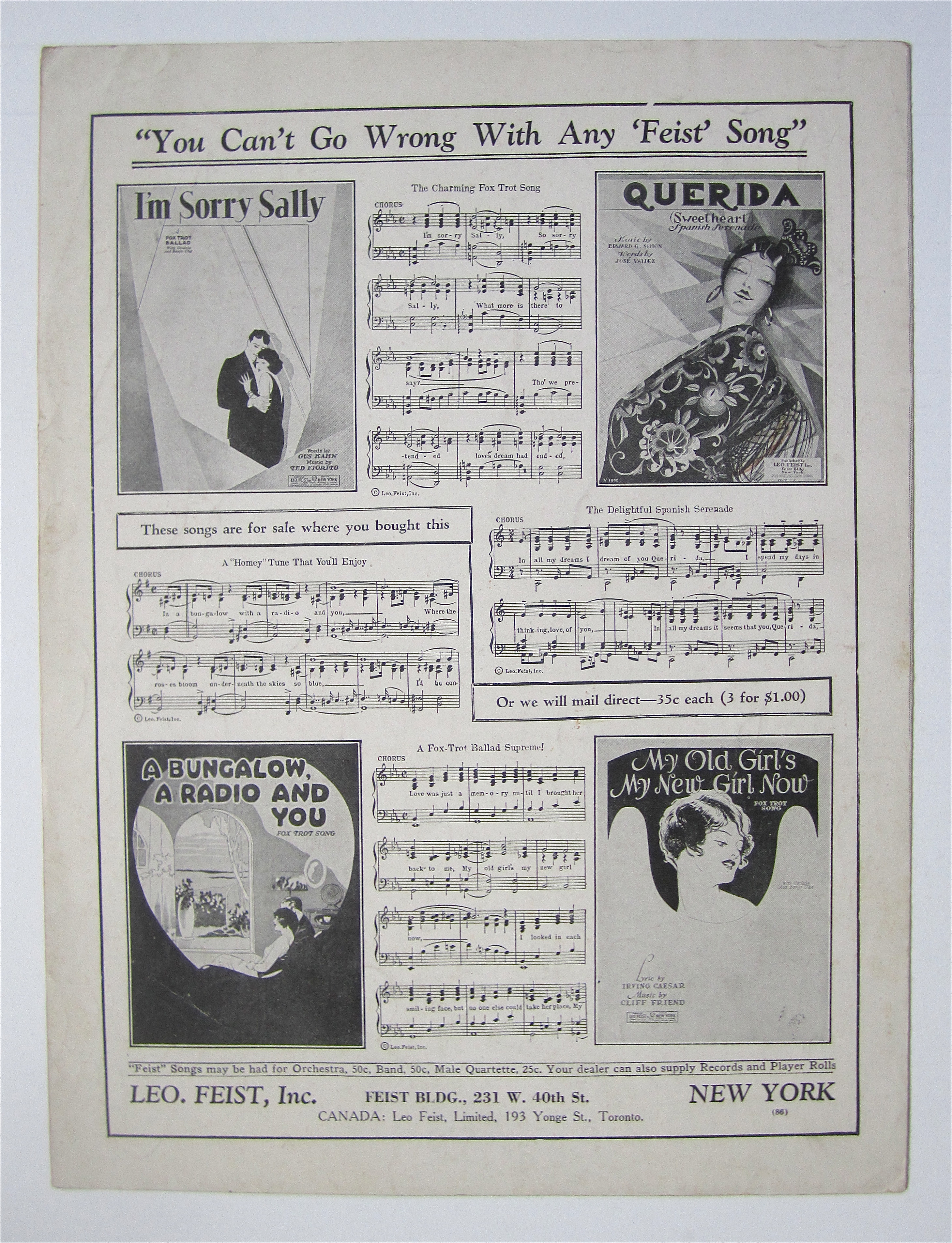 Sheet Music 1928 My Mother's Eyes