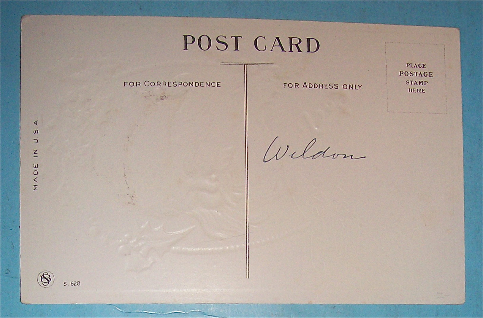 Seasons Greetings with Santa Claus Postcard