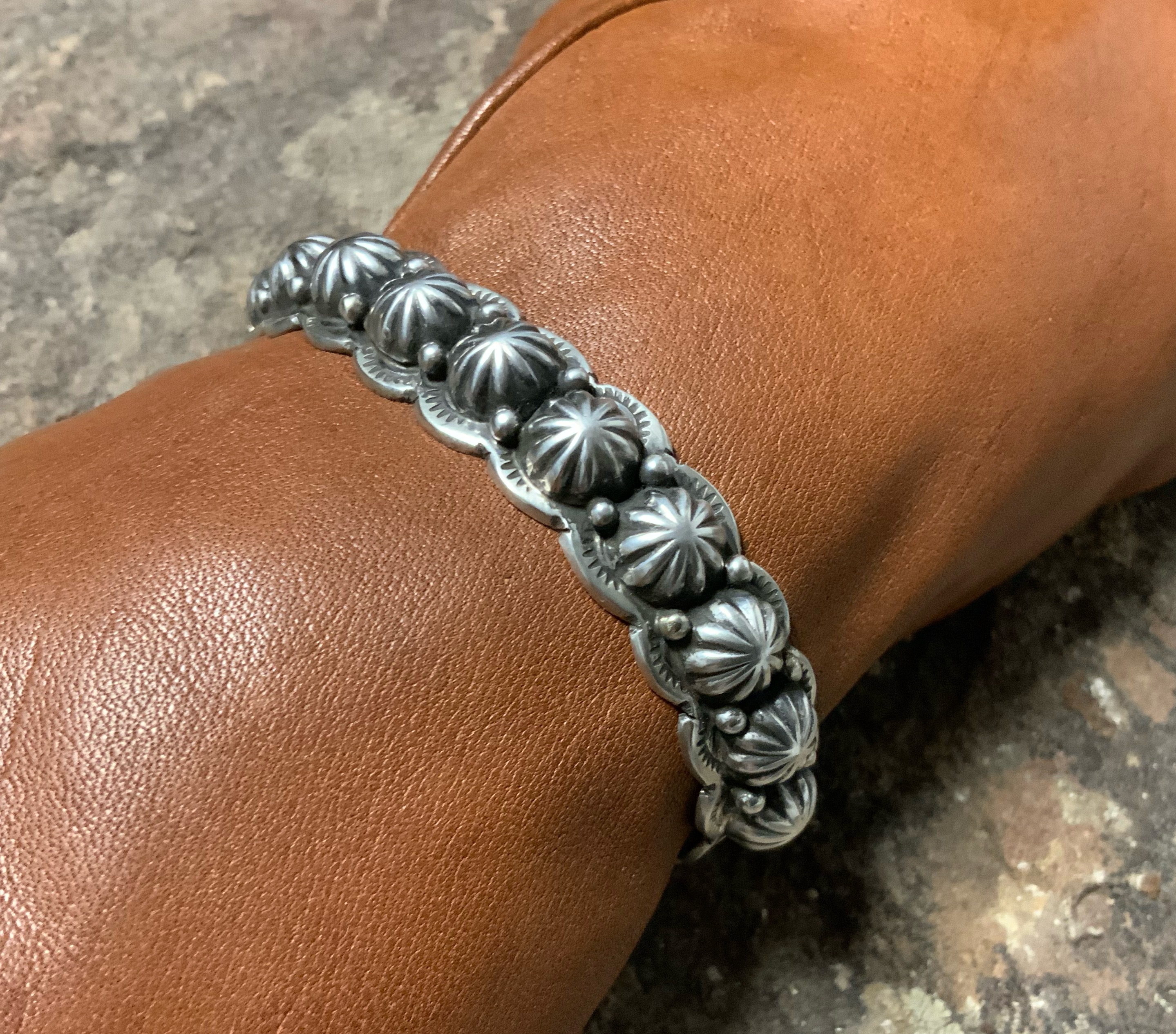 Marcella James Sterling Silver Stars Bracelet Navajo