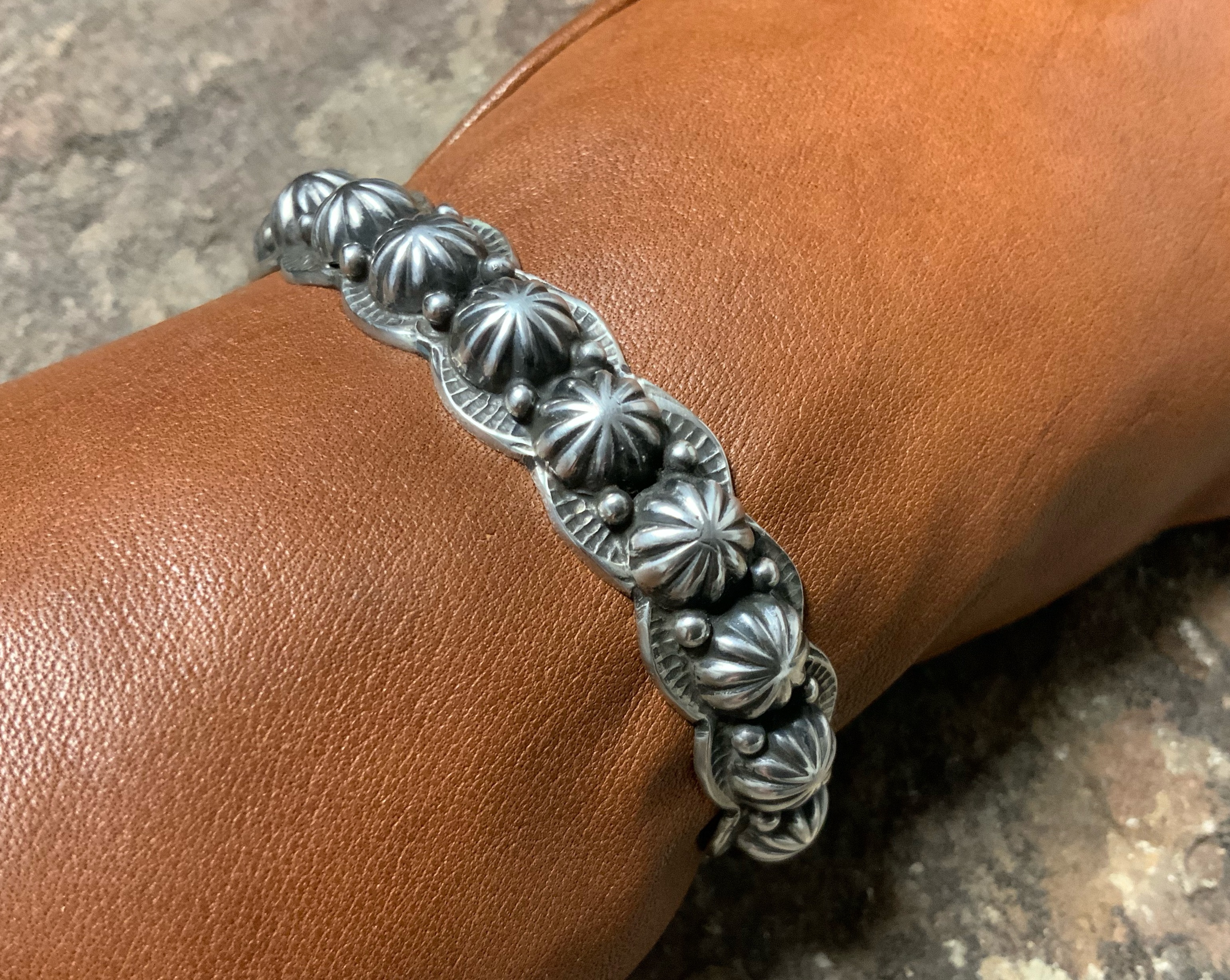 Marcella James Navajo Sterling Silver Stars Bracelet