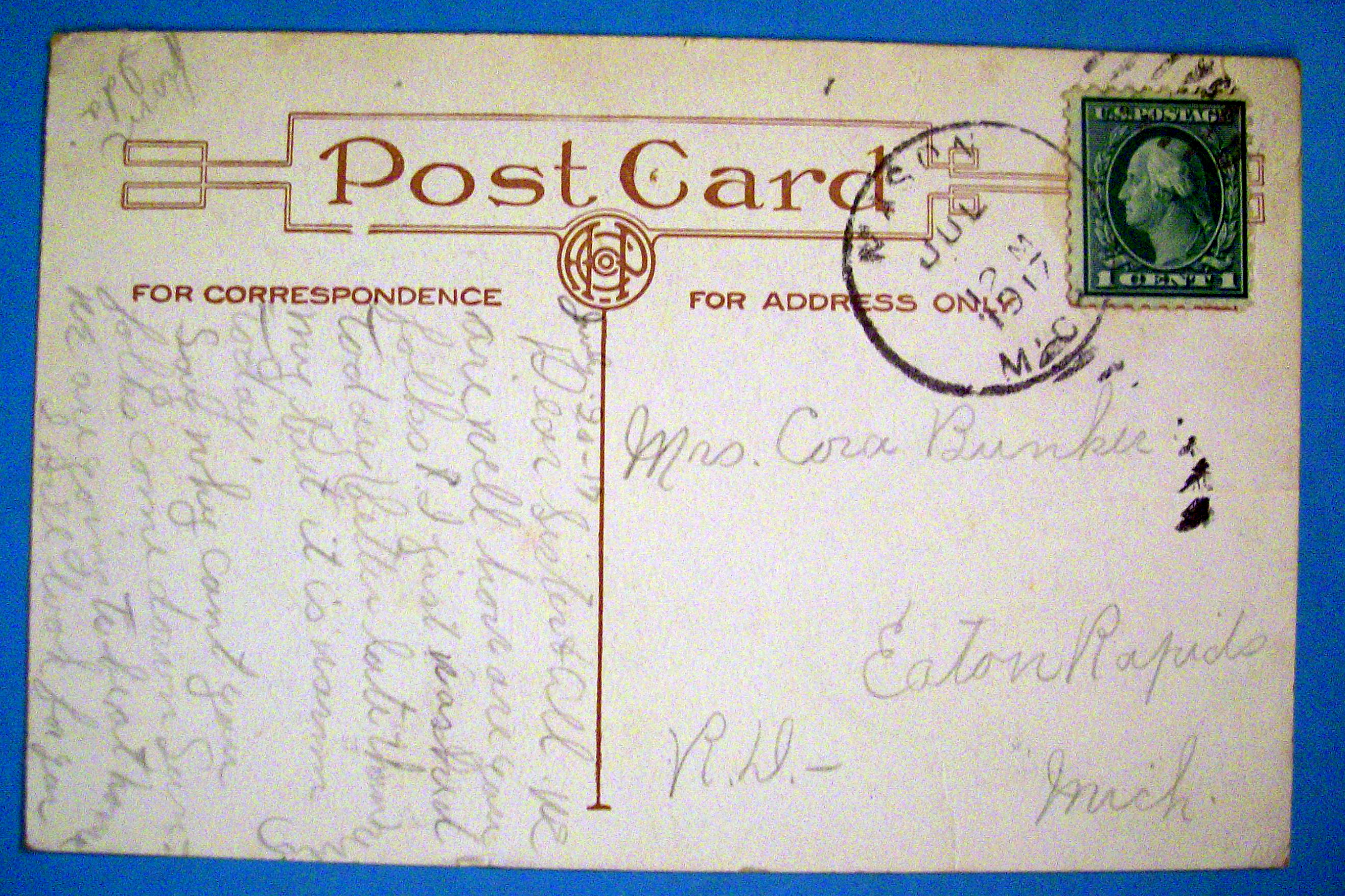 Old Glory Postcard which depicts American Flag