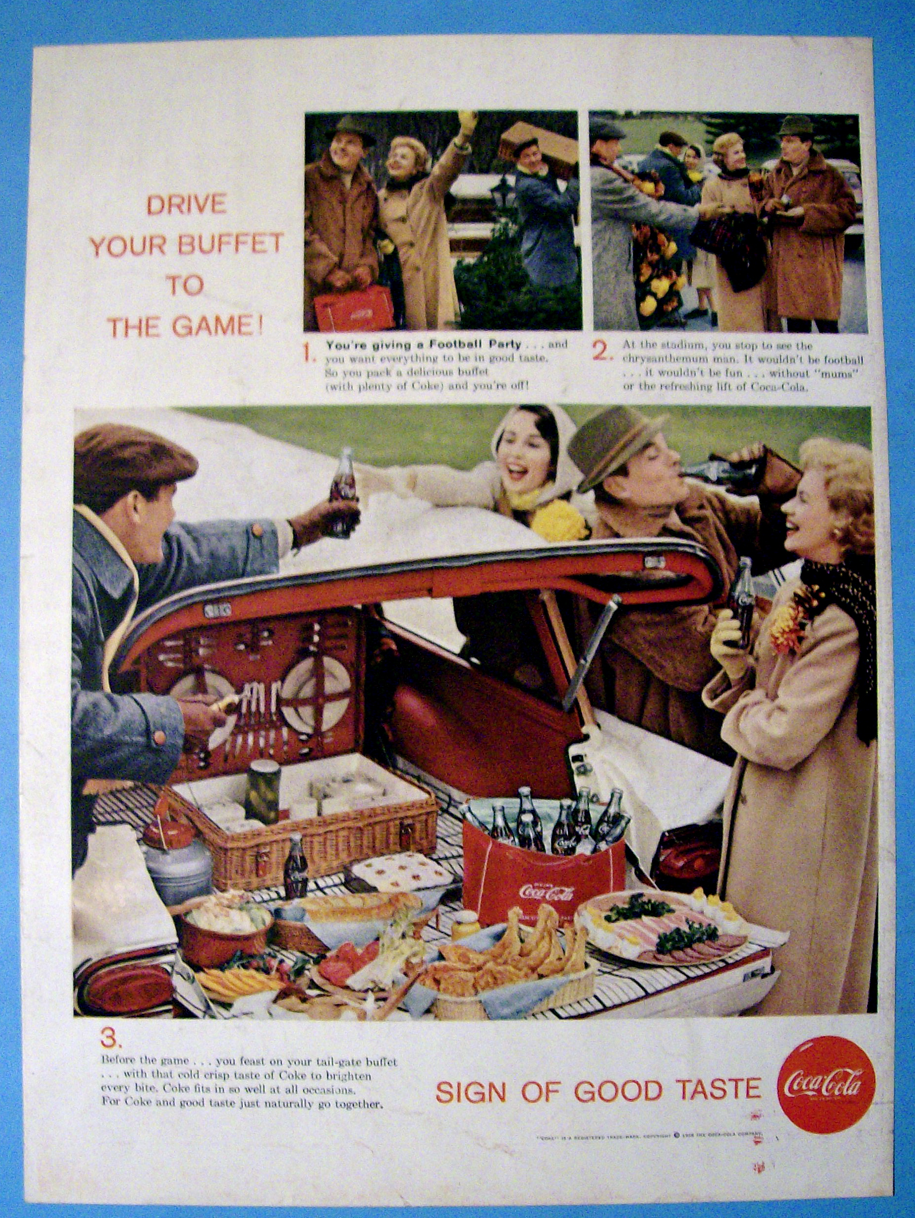 1958 Coca Cola (Coke) w/ Drive Your Buffet To The Game