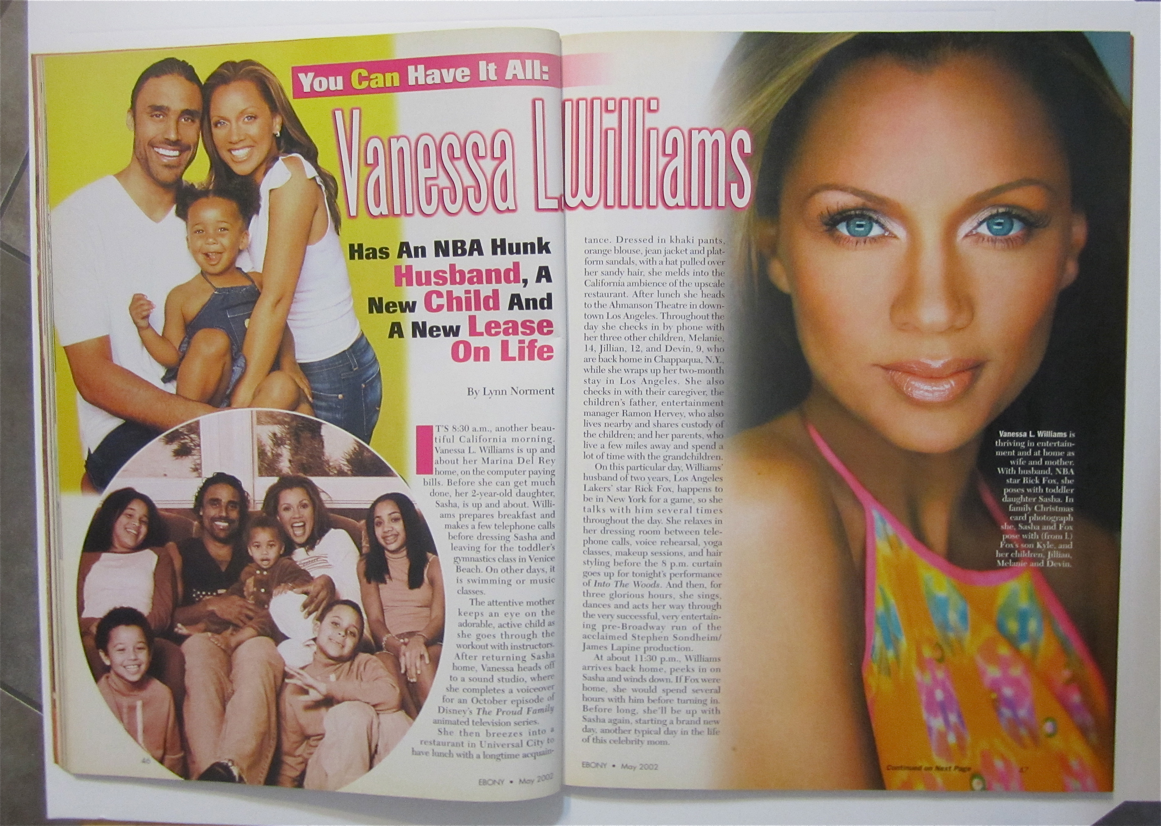 Ebony Magazine May 2002 Vanessa Williams & Sasha