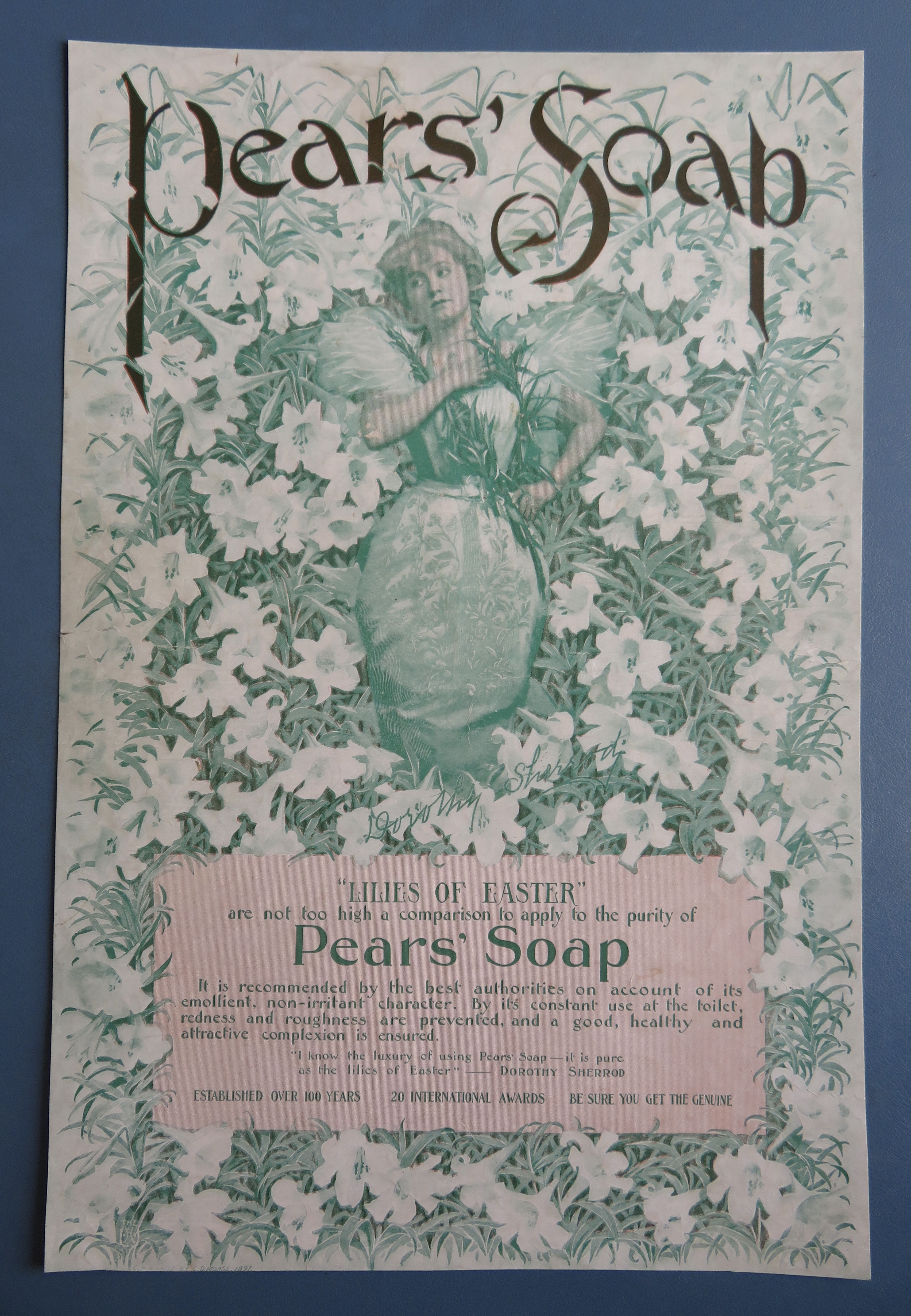 1897 Pears' Soap with Lilies Of Easter