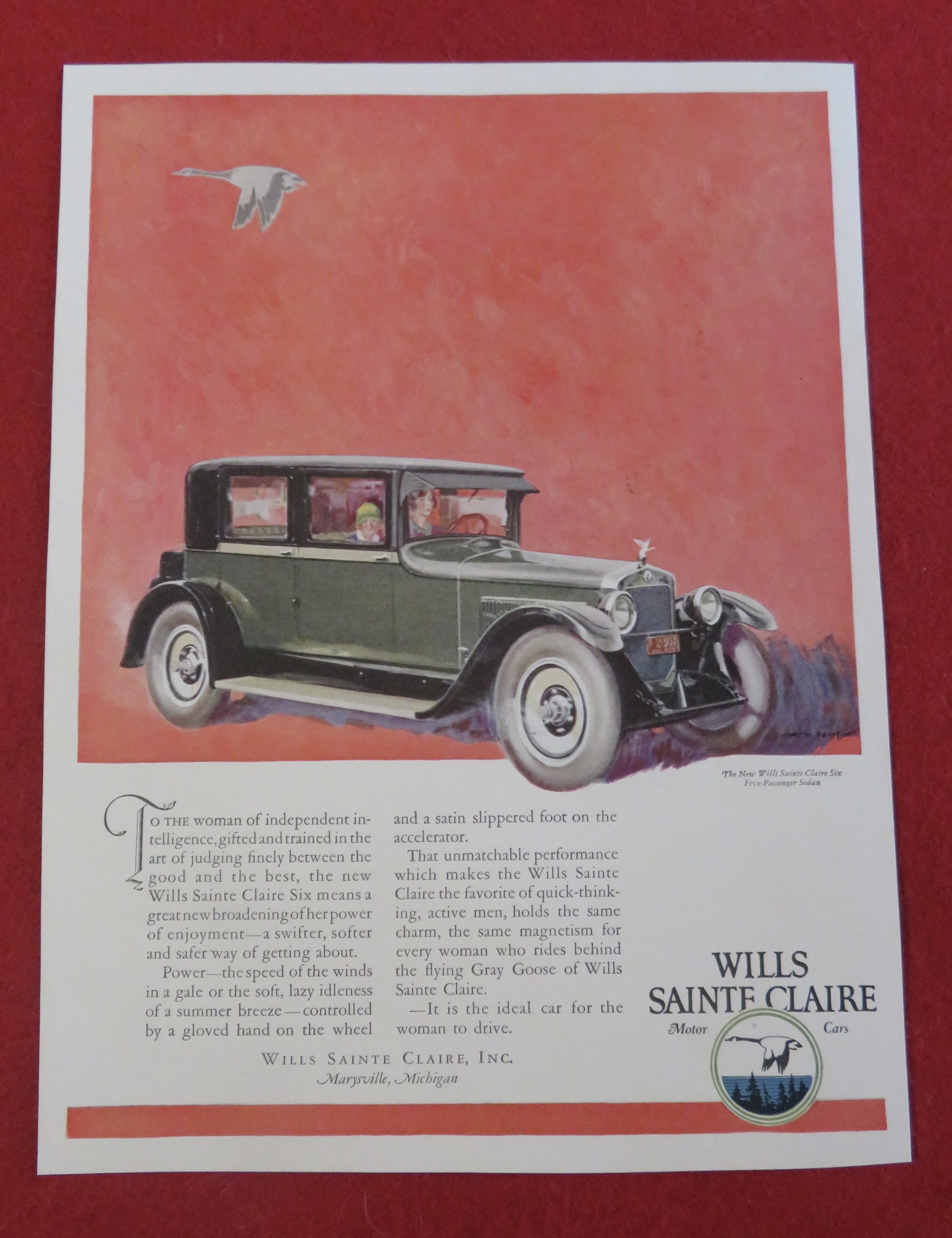 1920's Wills Sainte Claire with the Passenger Sedan