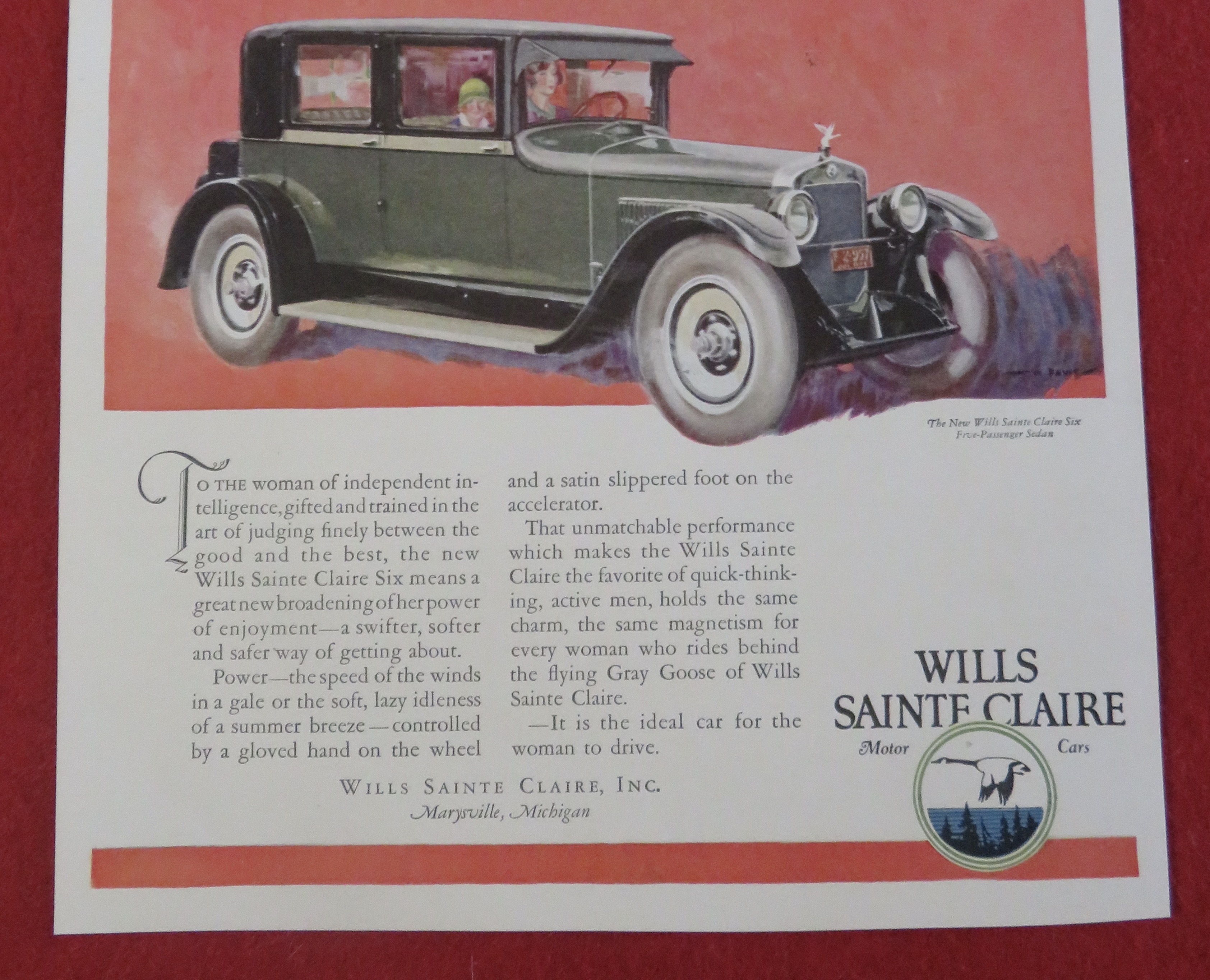 1920's Wills Sainte Claire with the Passenger Sedan