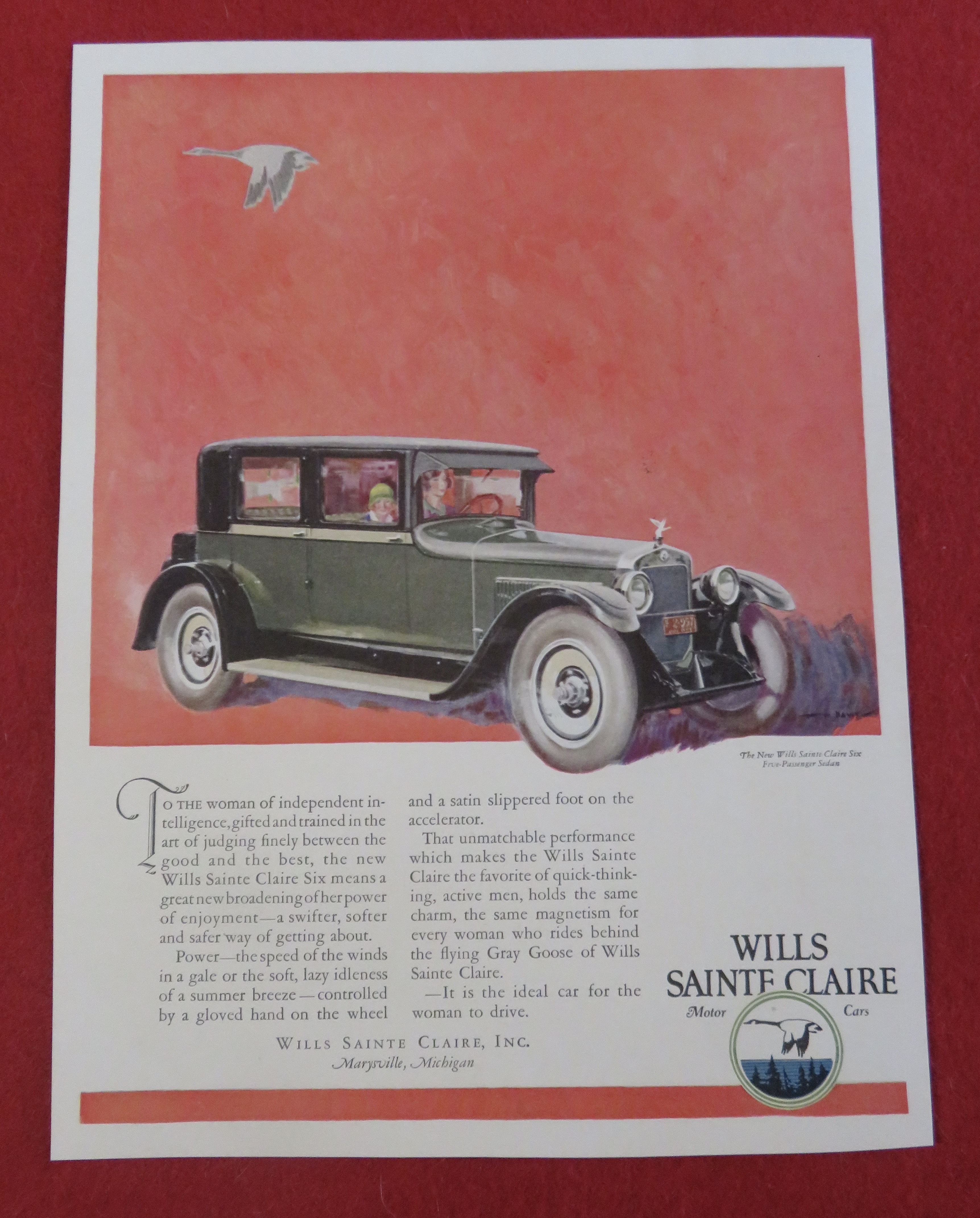 1920's Wills Sainte Claire with the Passenger Sedan