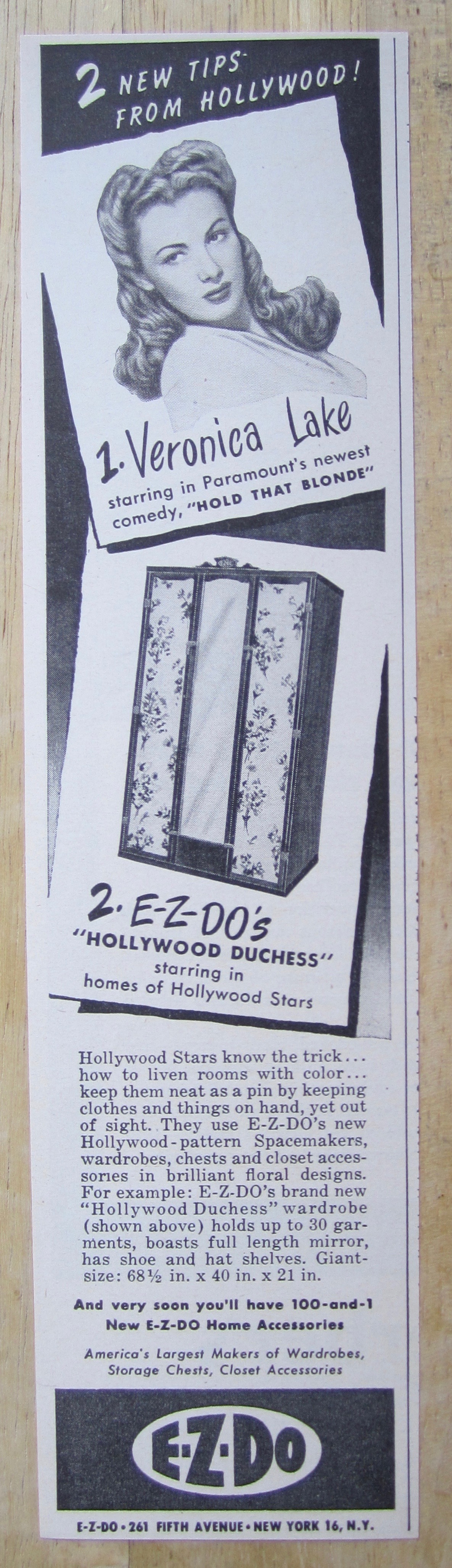 1945 E-Z Do with Veronica Lake (Hollywood Duchess)