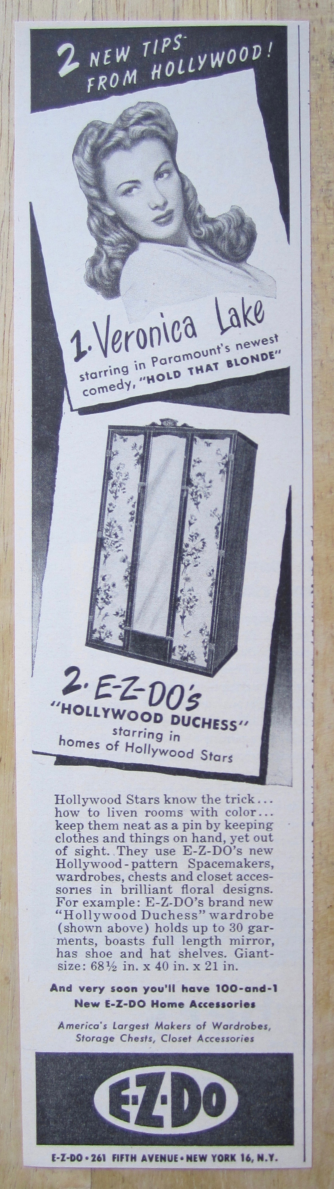 1945 E-Z Do with Veronica Lake (Hollywood Duchess)