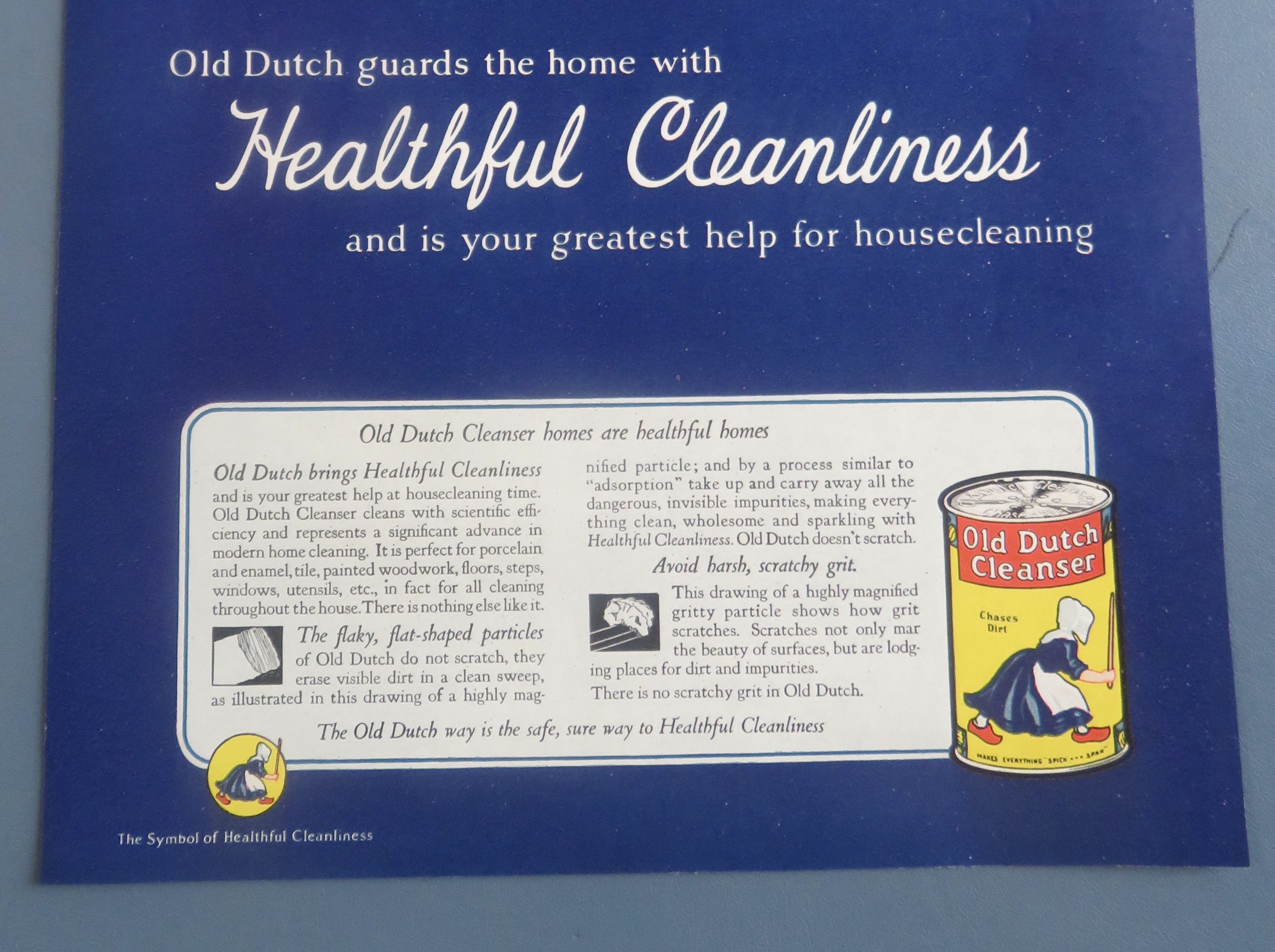 1928 Old Dutch Cleanser with Lovely House