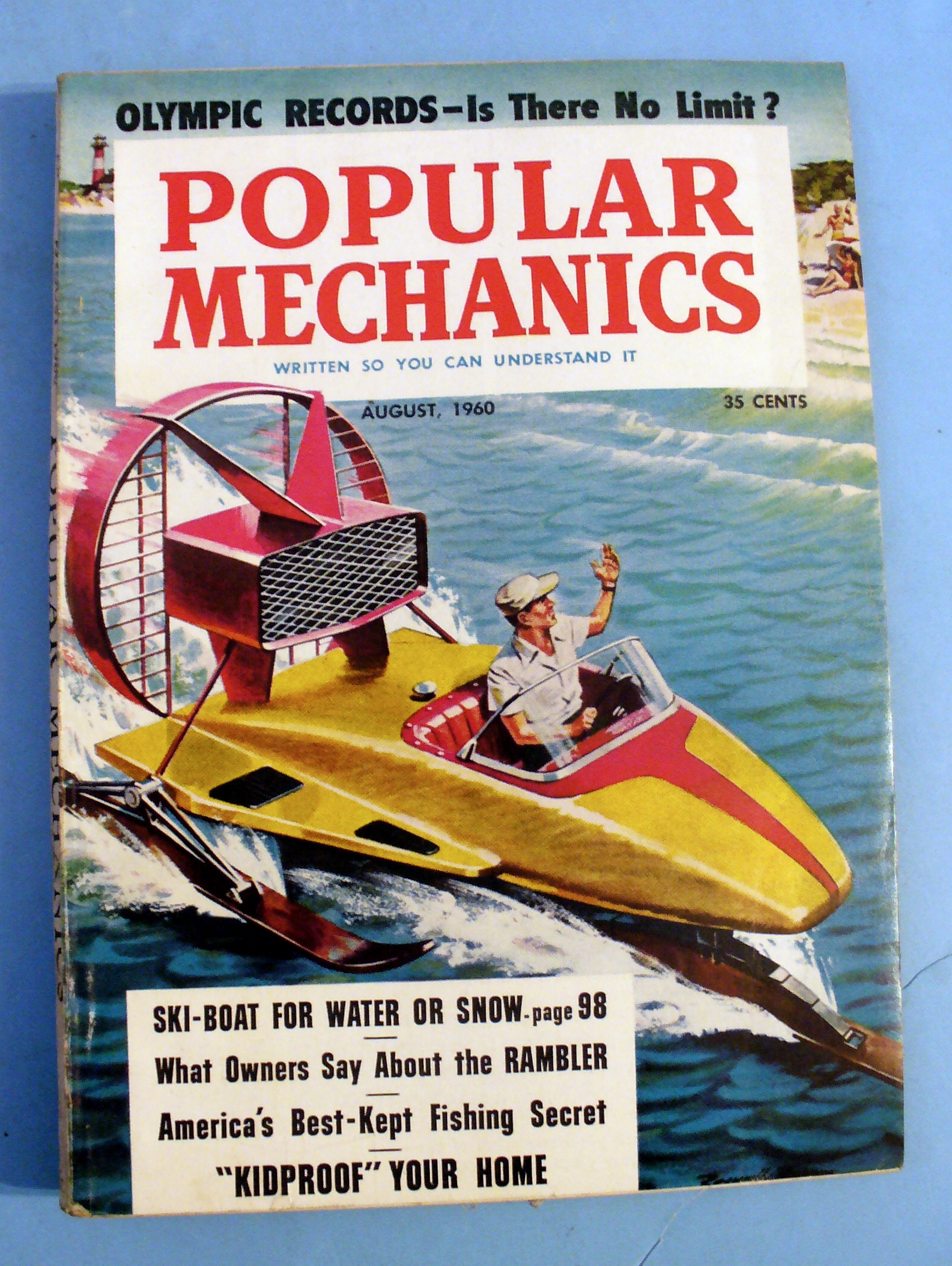 Popular Mechanics-August 1960-Ski Boat For Water & Snow