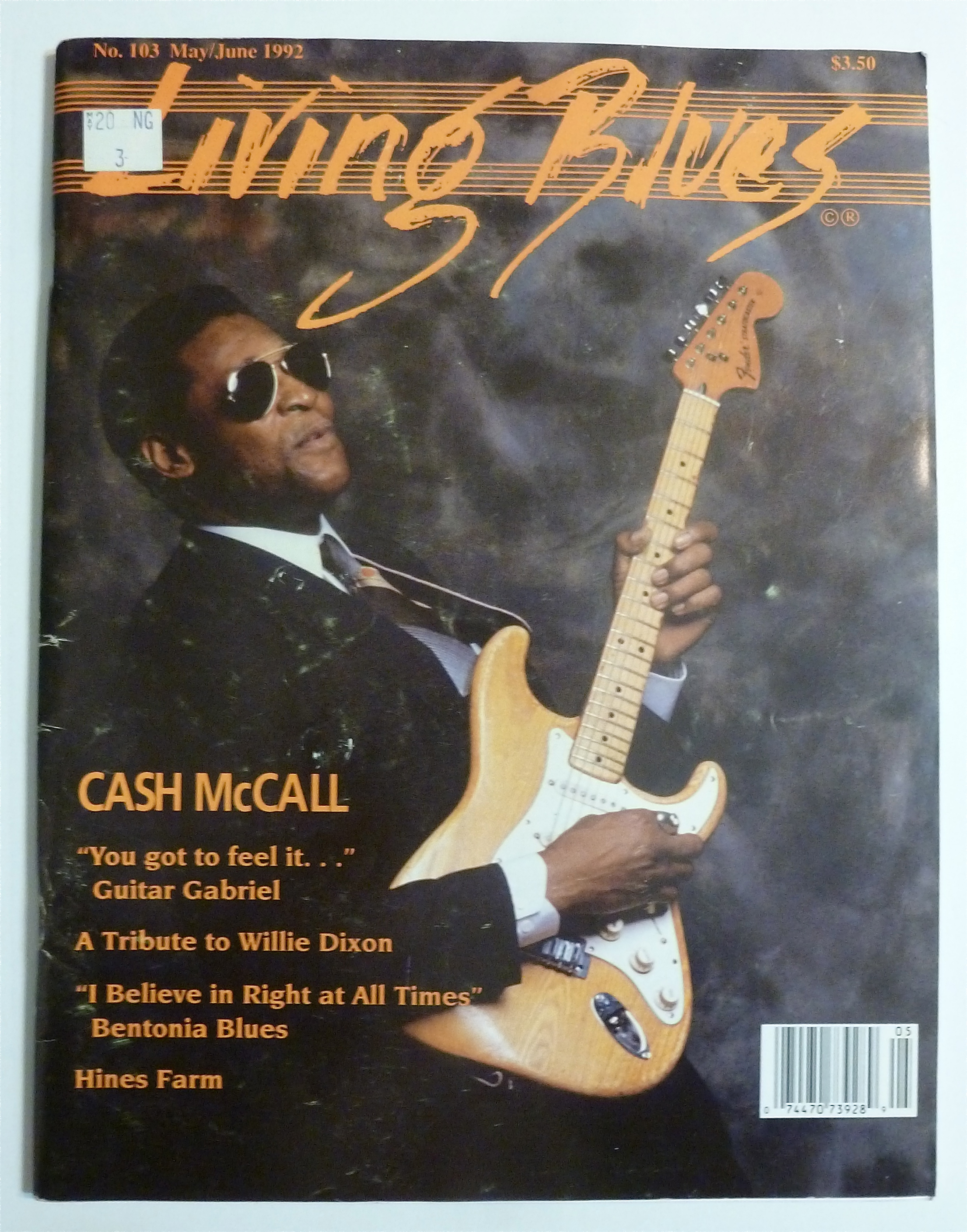 Living Blues Magazine May/June 1992 Cash McCall